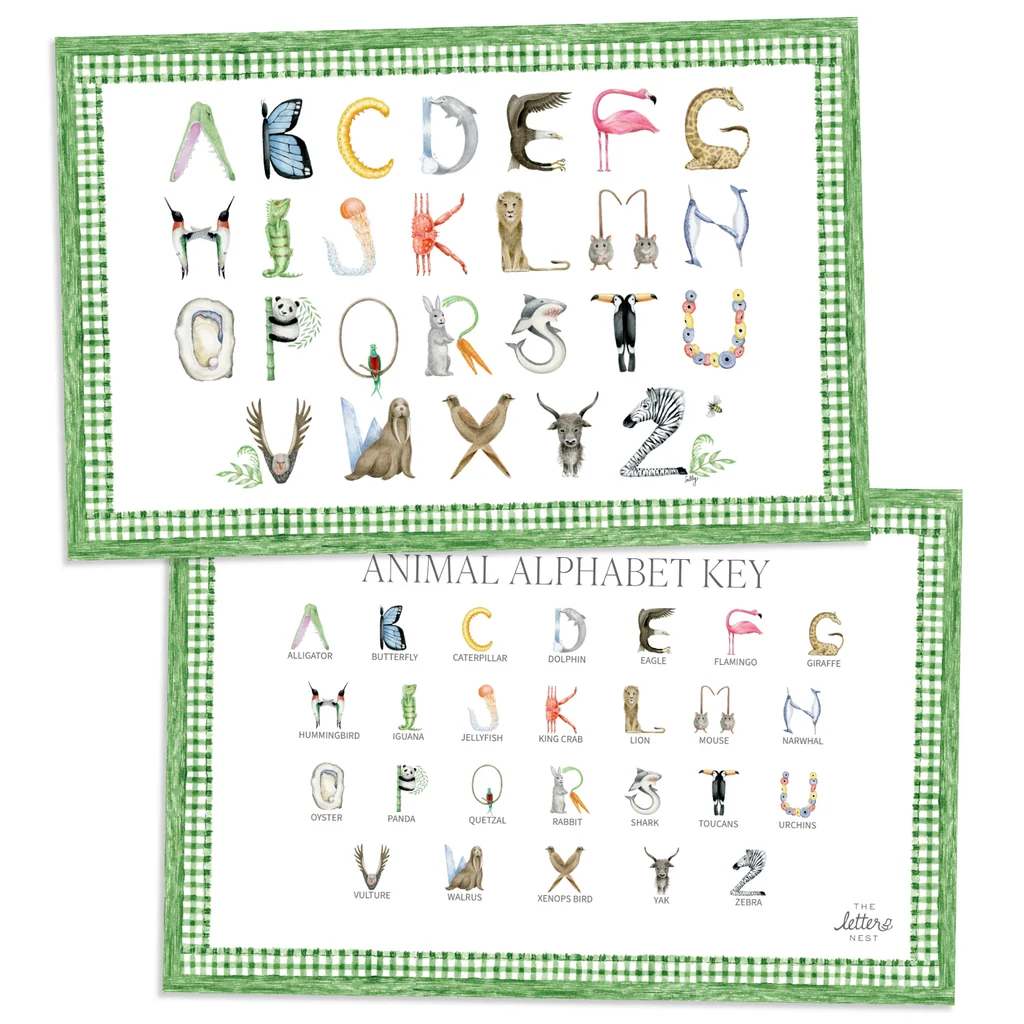 free printable alphabet placemat