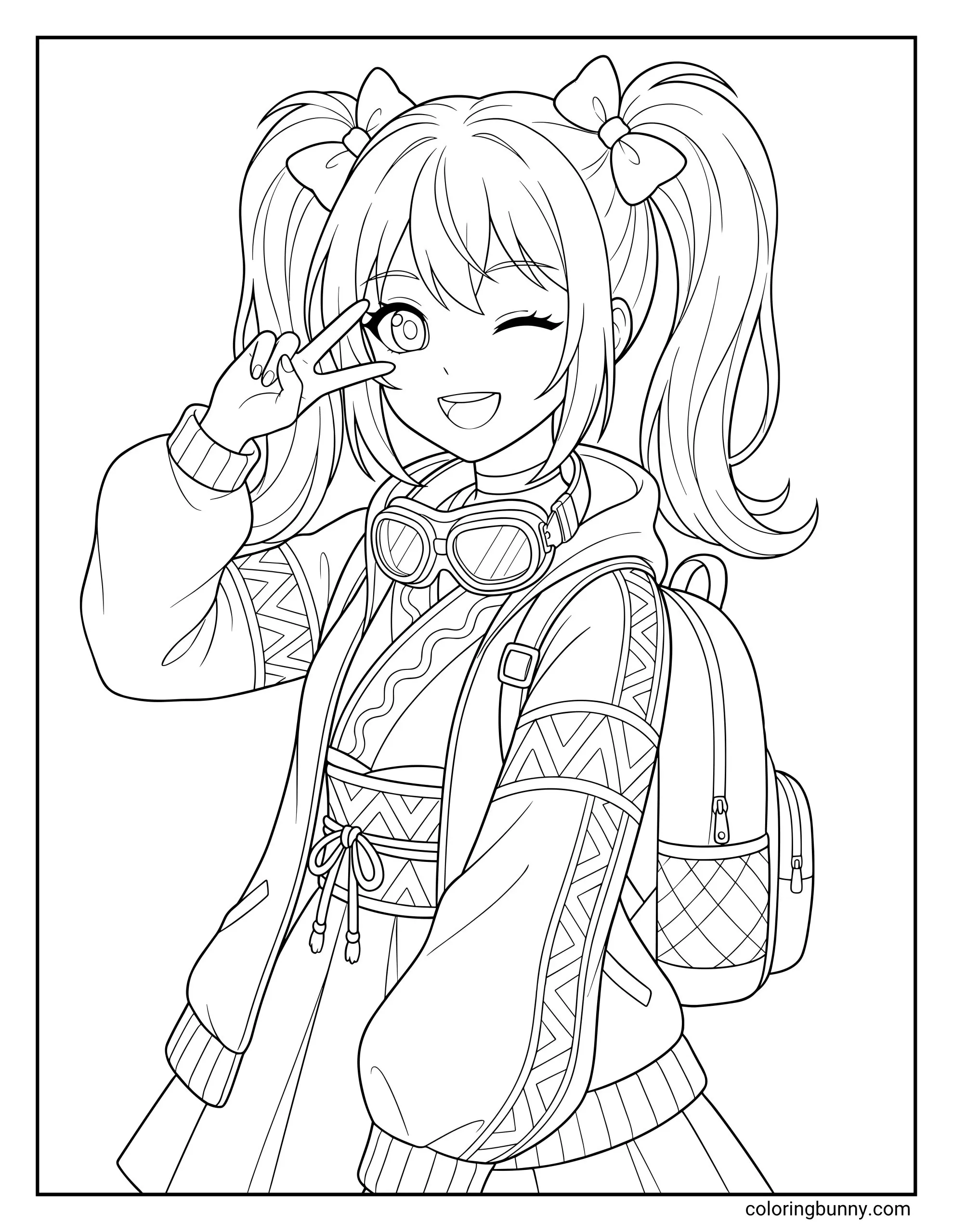 Anime Girl Coloring Pages Anime Girl Coloring Pages