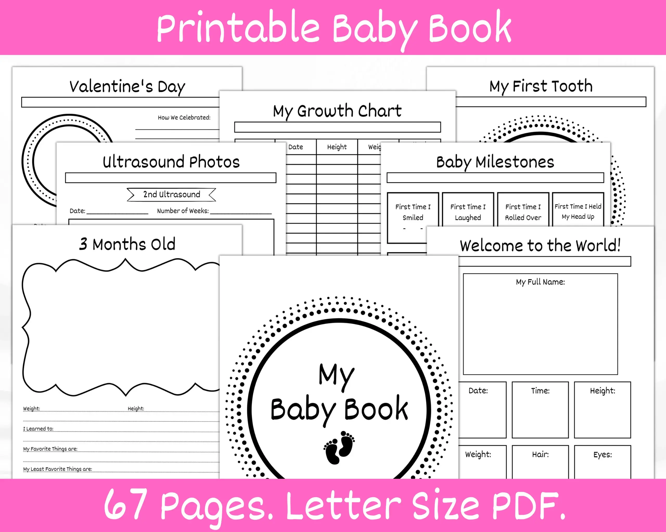 Baby Memory Book Footprints Printable Baby Memory Book Footprints Printable