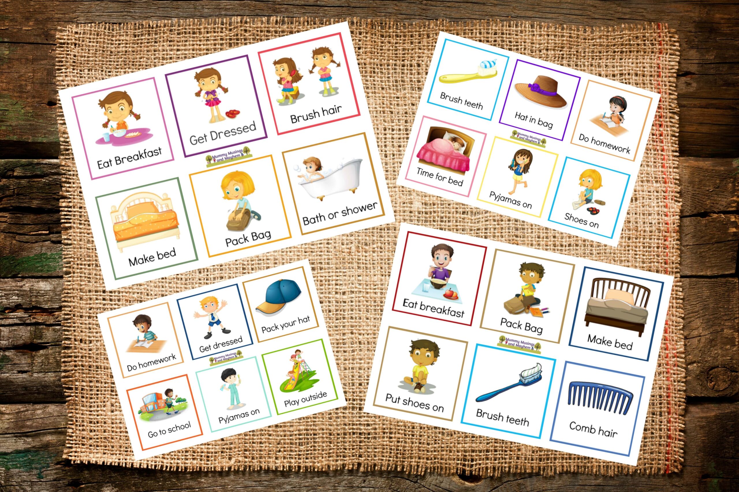 Back To School Routines Free Printable Cards To Make It Easier