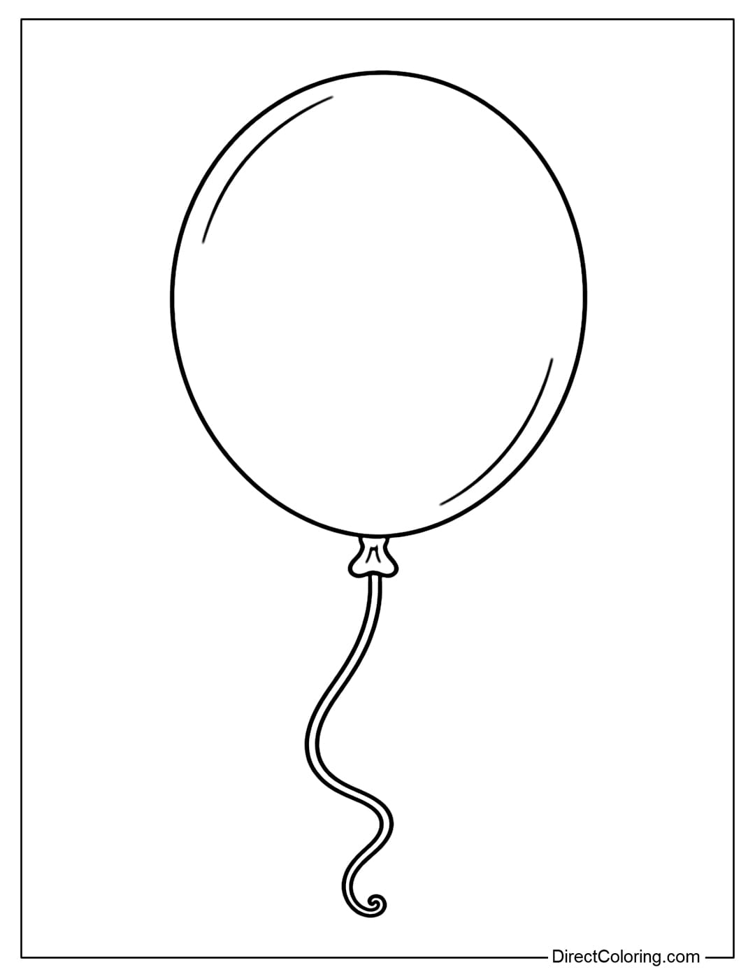 Balloon Coloring Pages