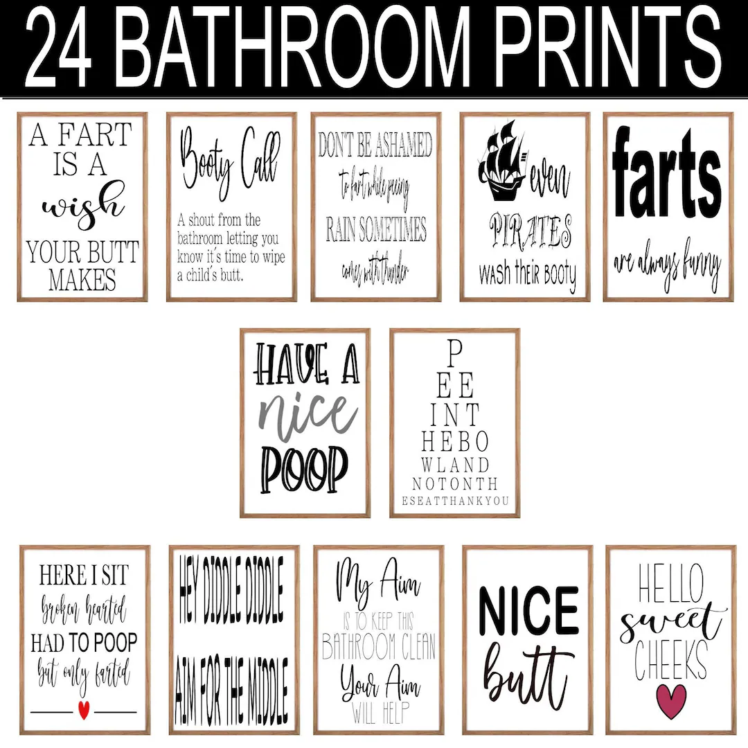 Bathroom Rules Printable Restroom Signs