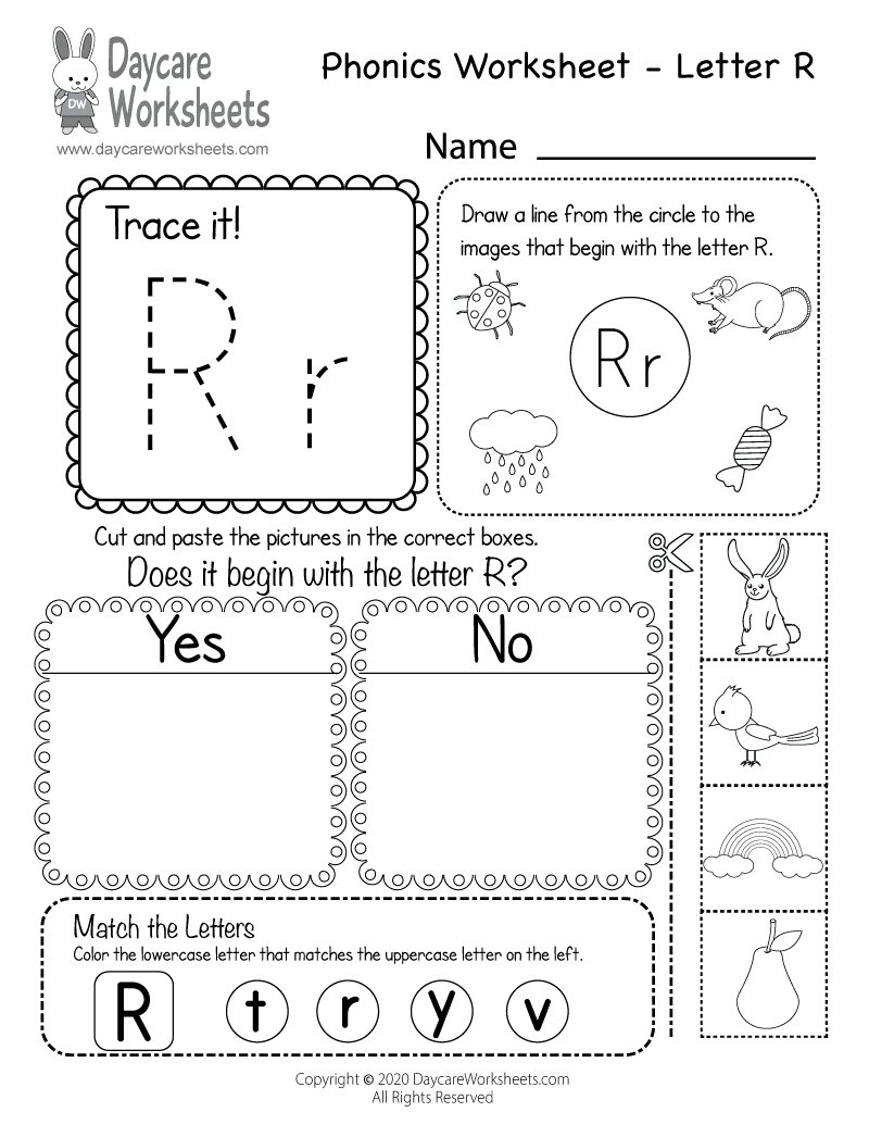 Beginning Sounds R Phonics Worksheet Beginning Sounds R Phonics Worksheet