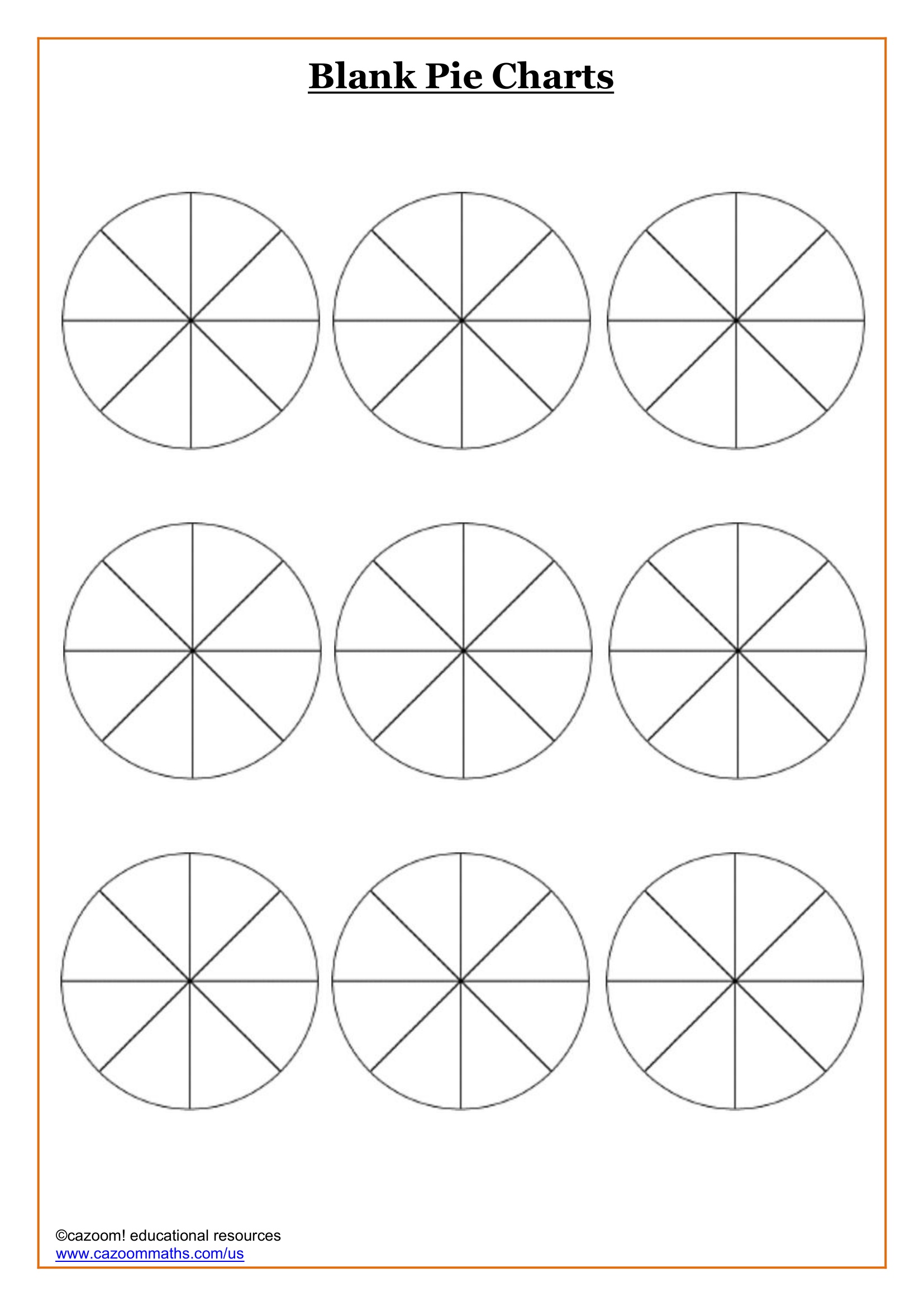 Blank Pie Charts