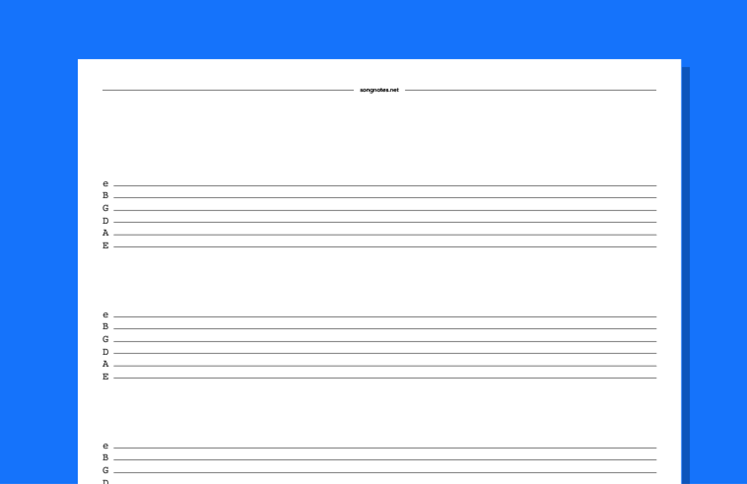 Blank Tabs