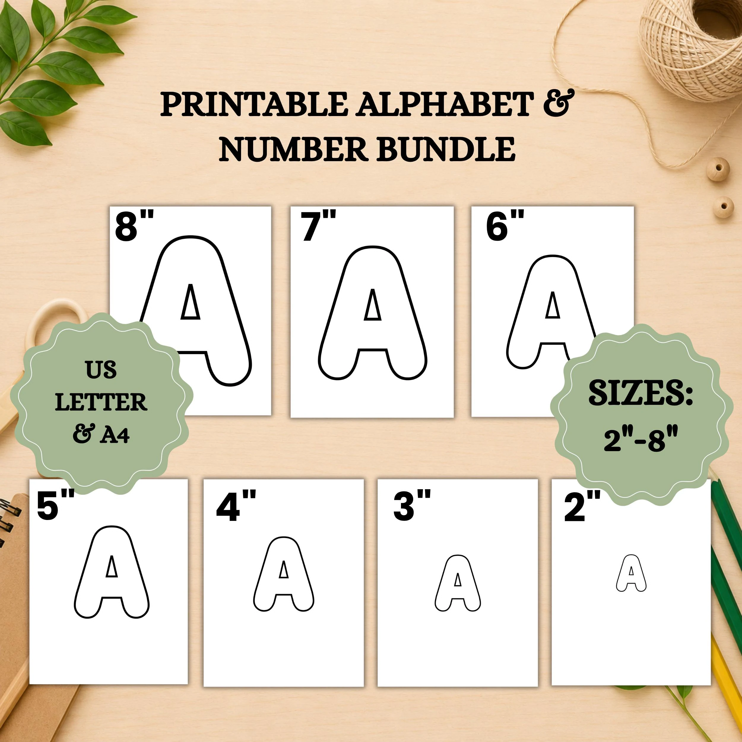 free printable alphabet and numbers