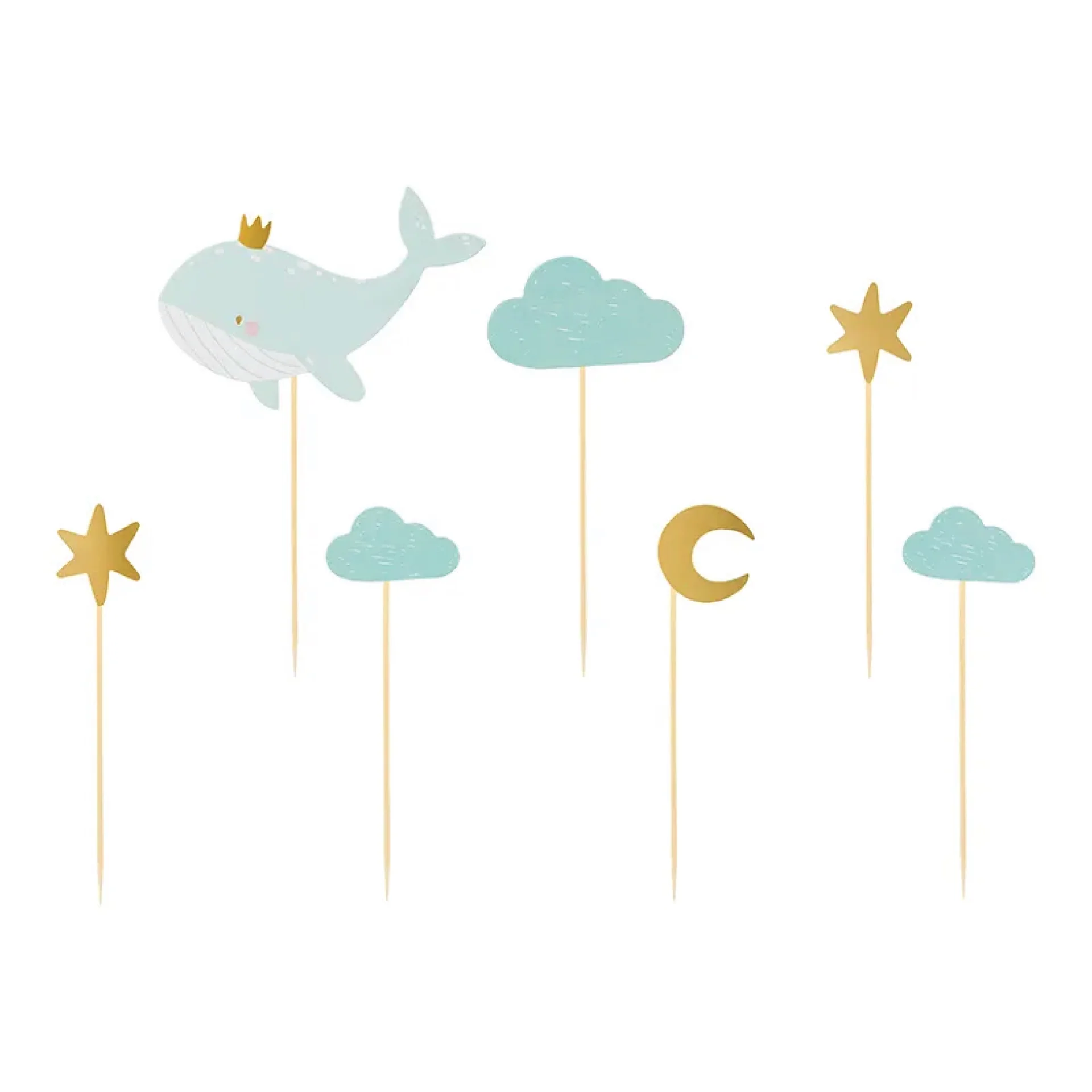 Blue Baby Whale Cake Toppers