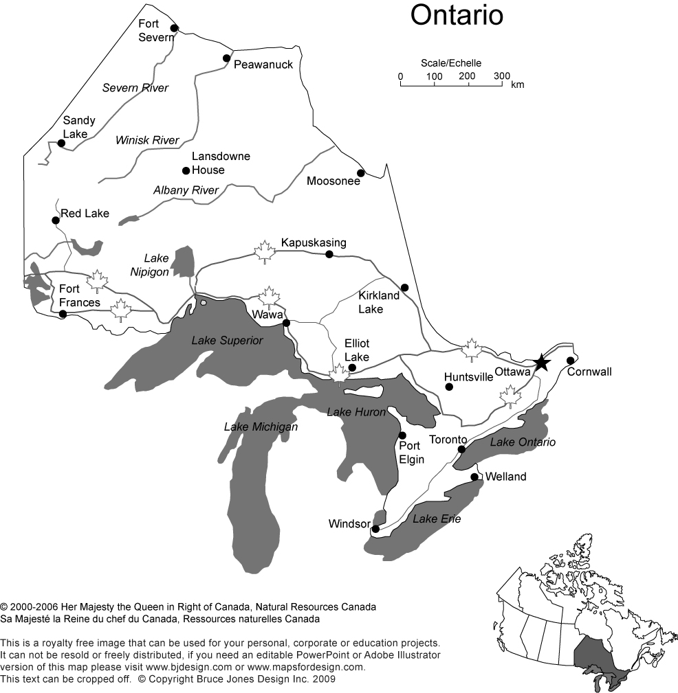 Canada Provinces And Territories Printable Maps