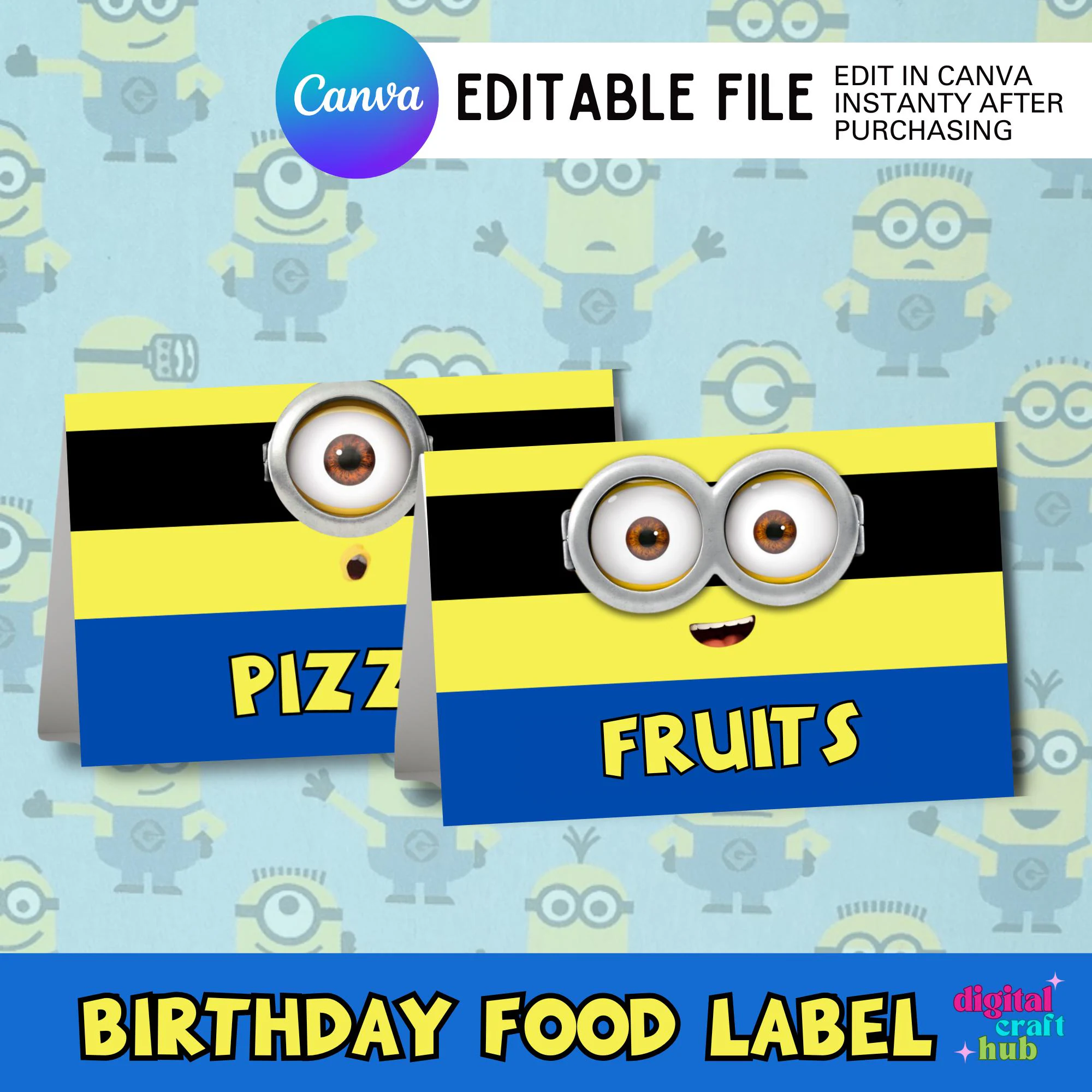 Cartoon Yellow Creaturefood Labels Cartoon Yellow Creaturefood Labels