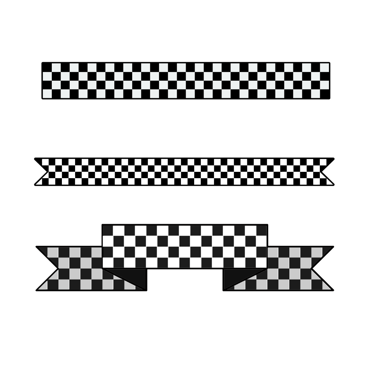 Checkered Flag Ribbon Vector