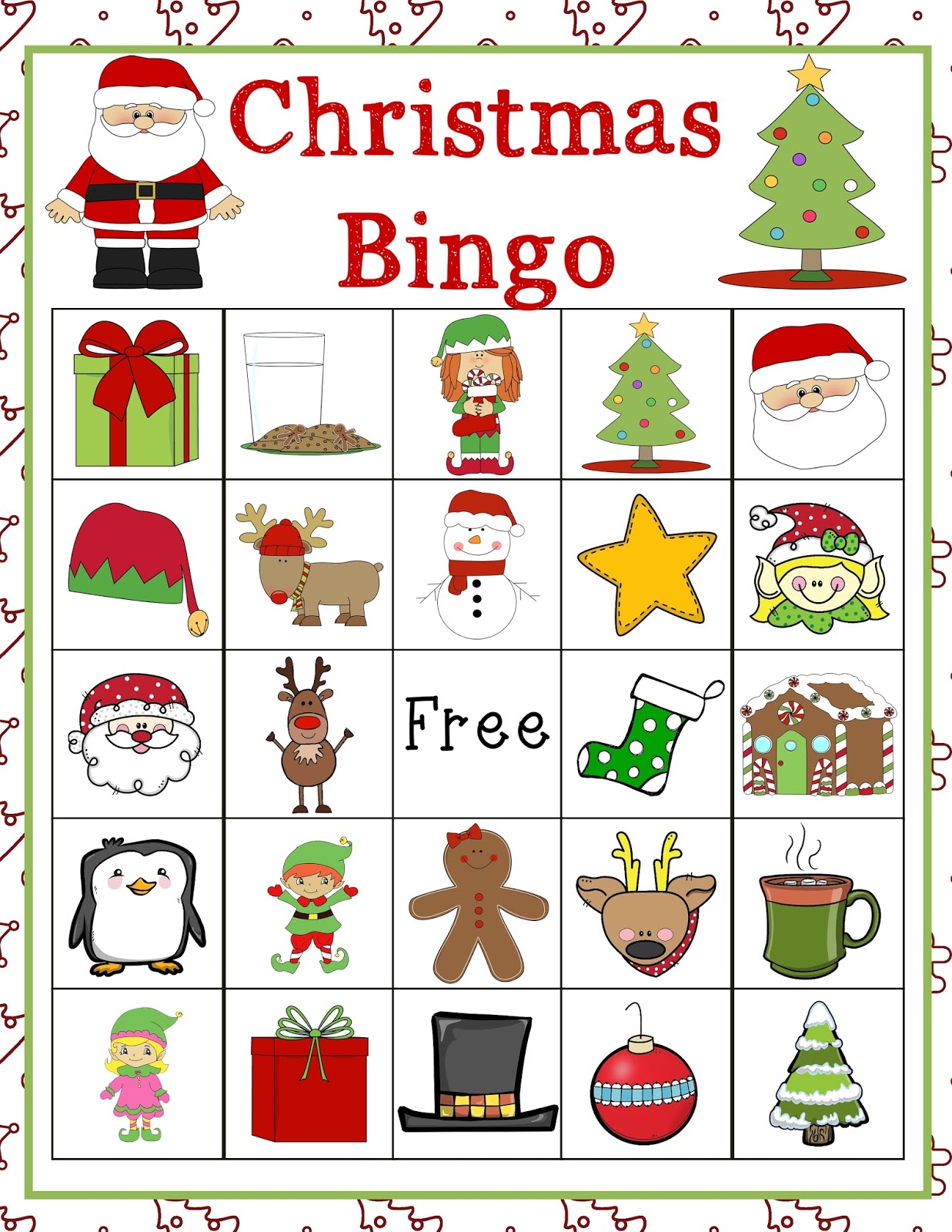 Christmas Bingo Free Printable Game
