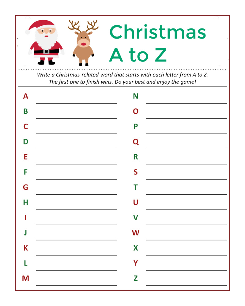 Christmas Word Game
