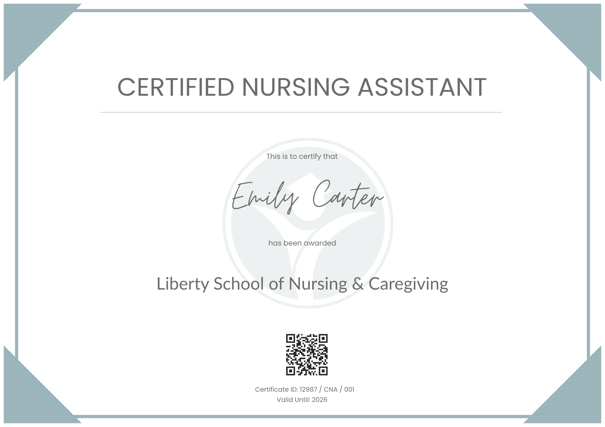 Cna Certificate Template Professional Edition Cna Certificate Template Professional Edition