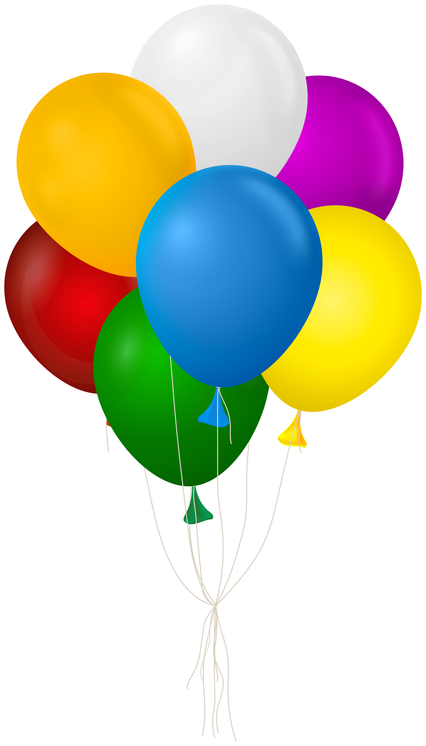 Colorful Bunch Of Balloons PNG Clipart