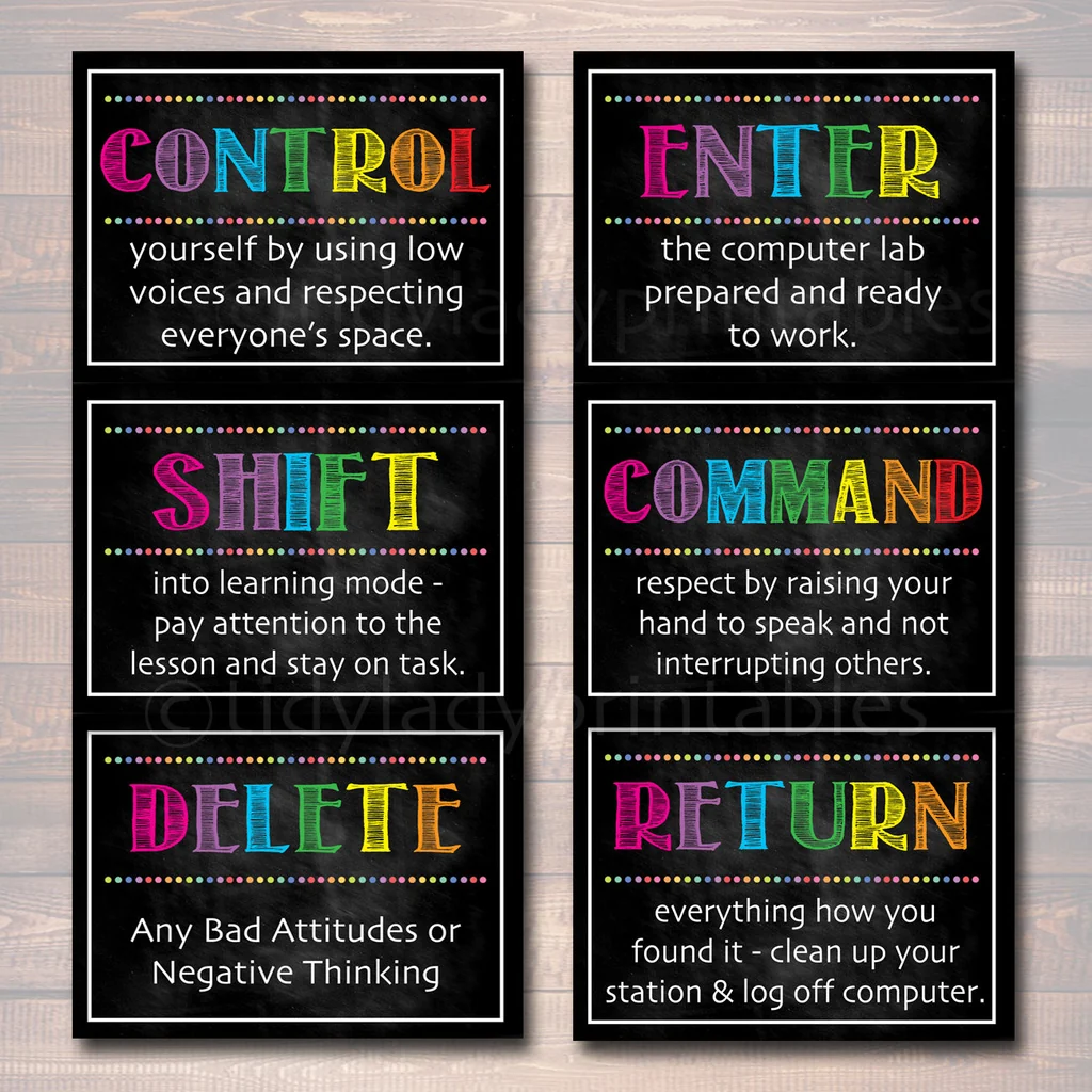 Computer Lab Poster Set Classroom Decor Instant Download Computers Class Decor Teacher Printables Classroom Rules Chalkboard Posters 7804 Computer Lab Poster Set Classroom Decor Instant Download Computers Class Decor Teacher Printables Classroom Rules Chalkboard Posters 7804