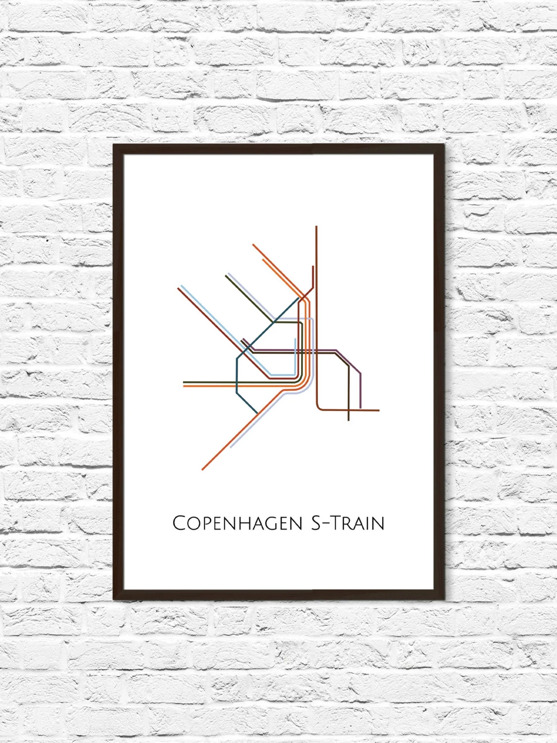 Copenhagen S Train Map Art Print Copenhagen S Train Map Art Print