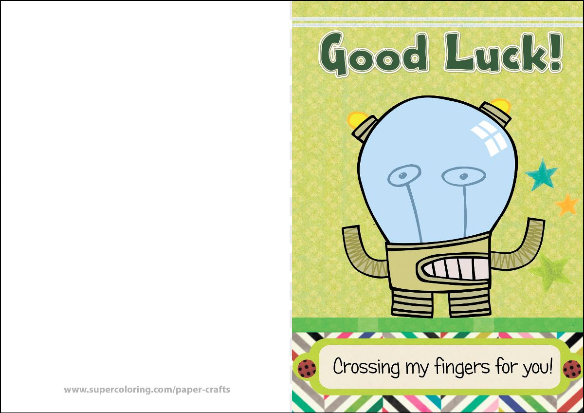 free printable good luck cards