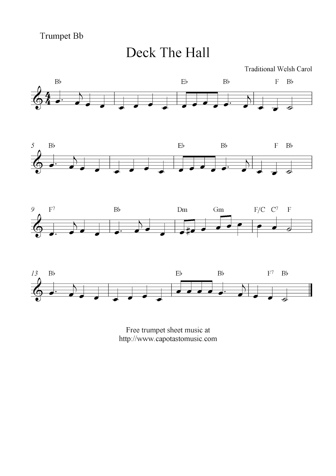 free printable sheet music for trumpet free printable sheet music for trumpet