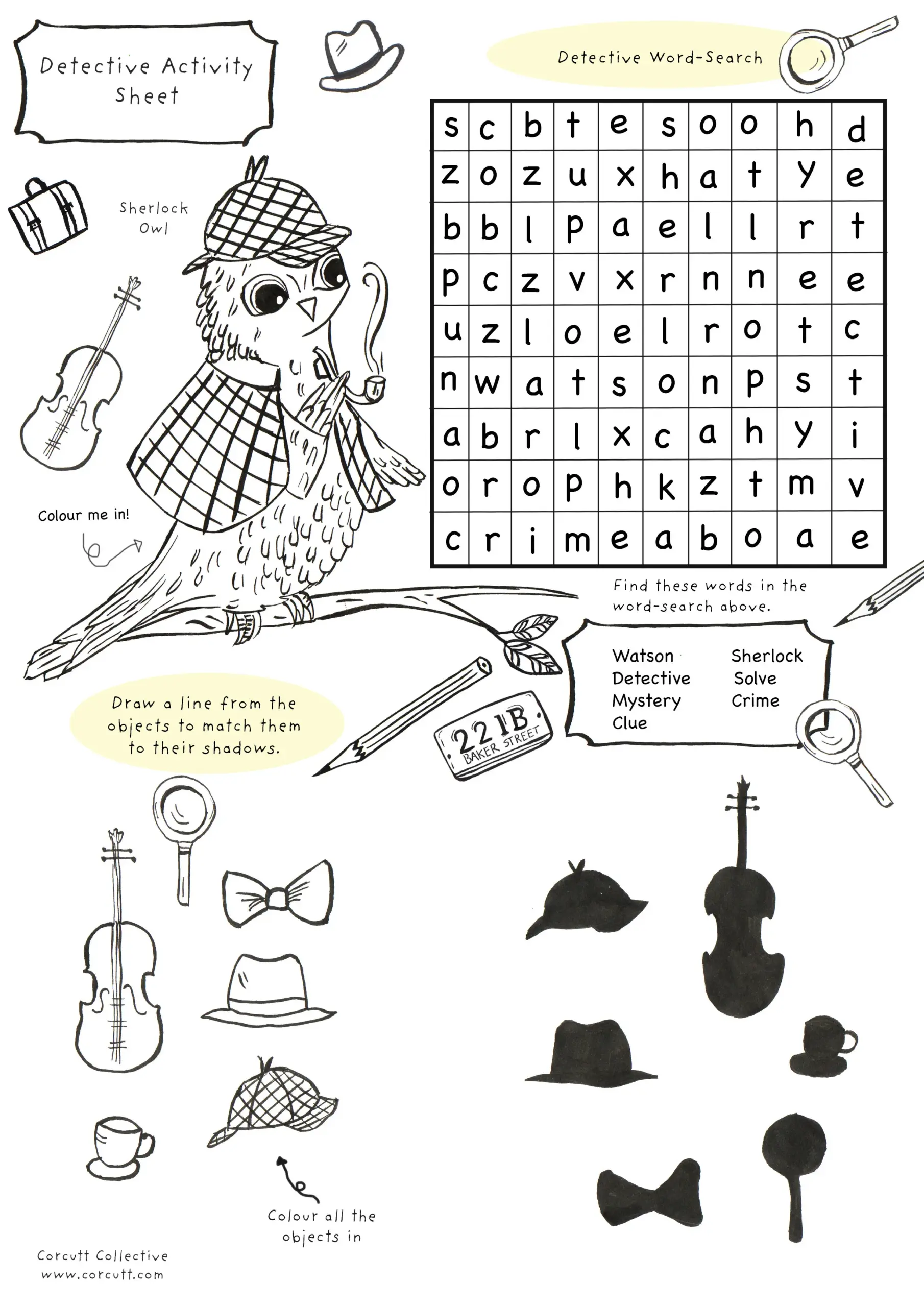 Detective Printable Activity Sheets Detective Printable Activity Sheets