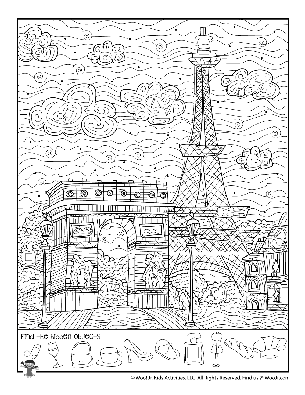 Difficult Hidden Pictures For Kids World Travel