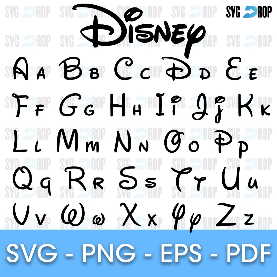 Disney Font Svg Disney Font Svg