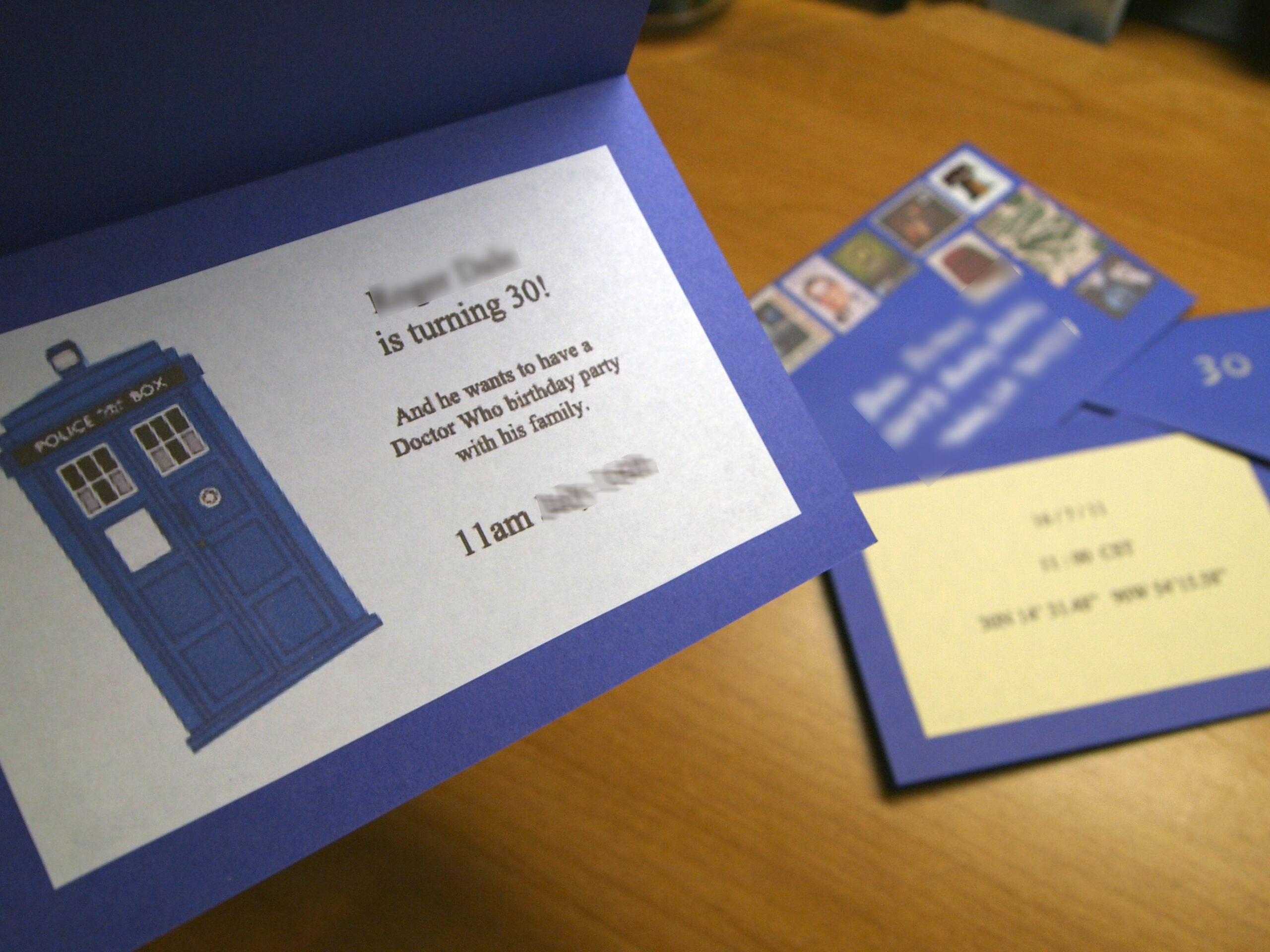 Doctor Who Invitations Doctor Who Invitations