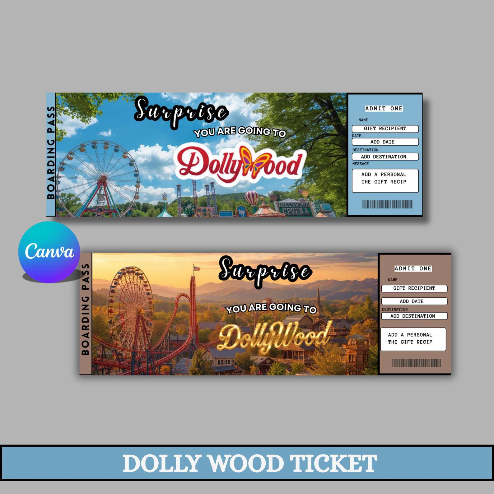 Dollywood Ticket Printable Dollywood Ticket Printable
