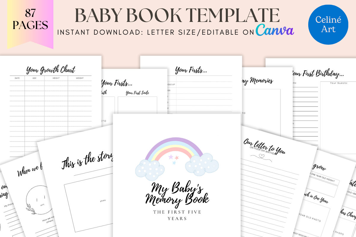 Editable Baby Memory Book First 5 Years Editable Baby Memory Book First 5 Years