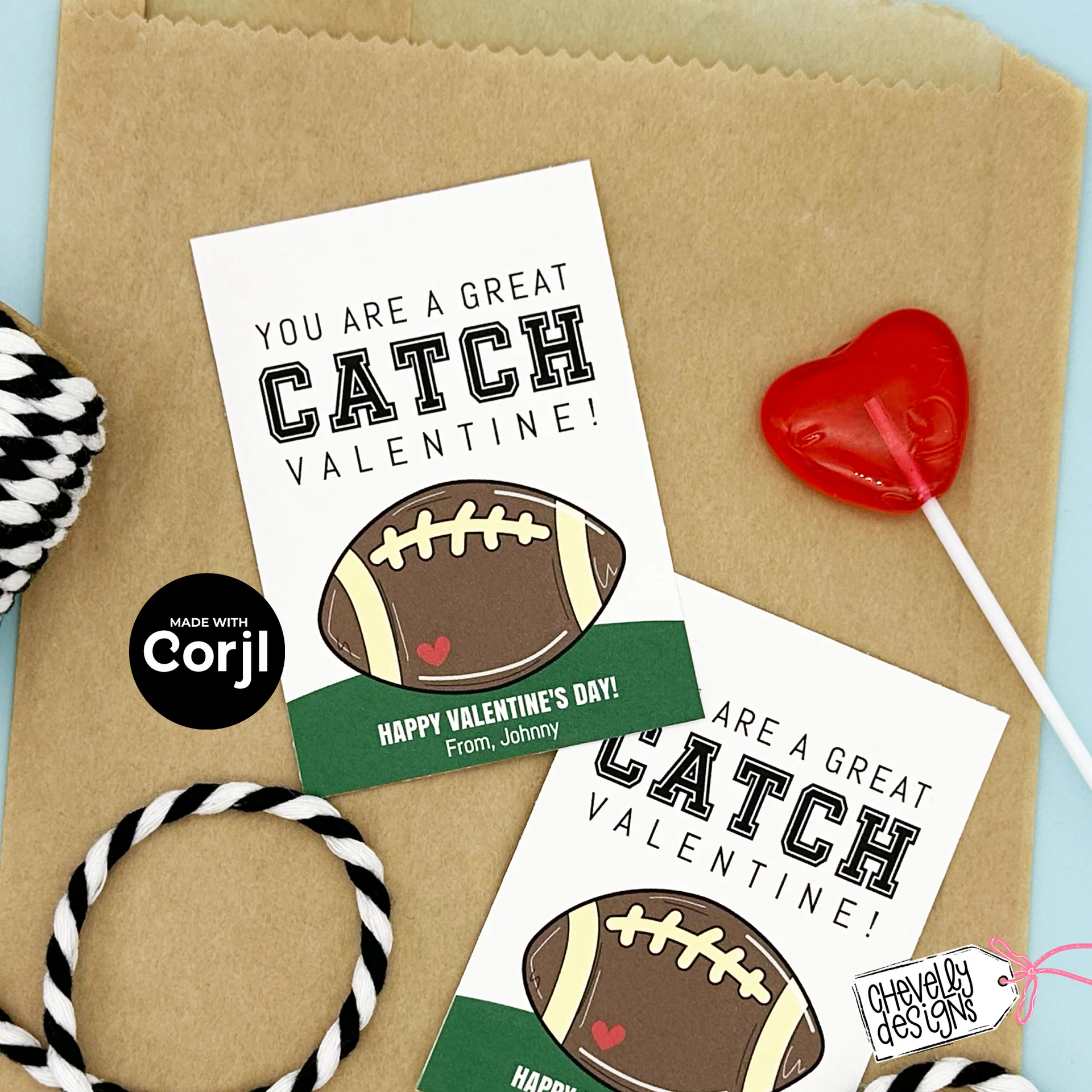Editable You Are A Great Catch Valentine Football Sports Student Class Party Cards Printable Digital File Editable You Are A Great Catch Valentine Football Sports Student Class Party Cards Printable Digital File