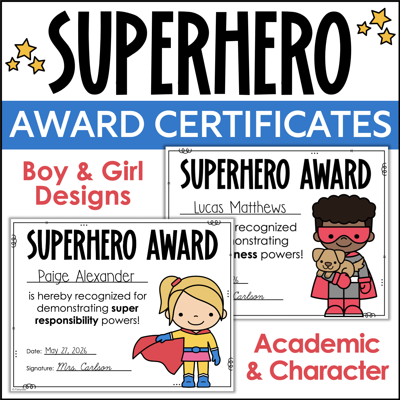 Elementary Super Hero Certificates Of Achievement Awards Academic Effort And Sel Elementary Super Hero Certificates Of Achievement Awards Academic Effort And Sel
