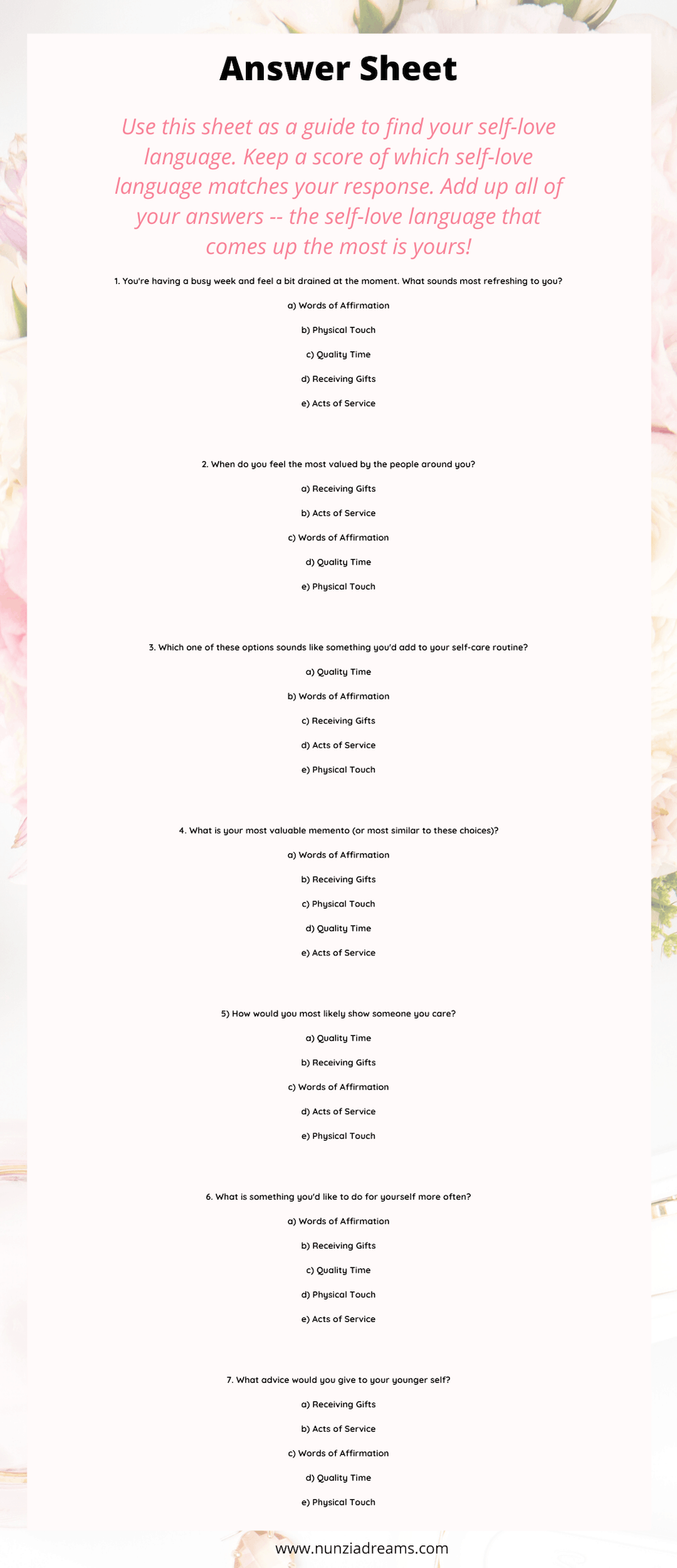 Find Your Self Love Language