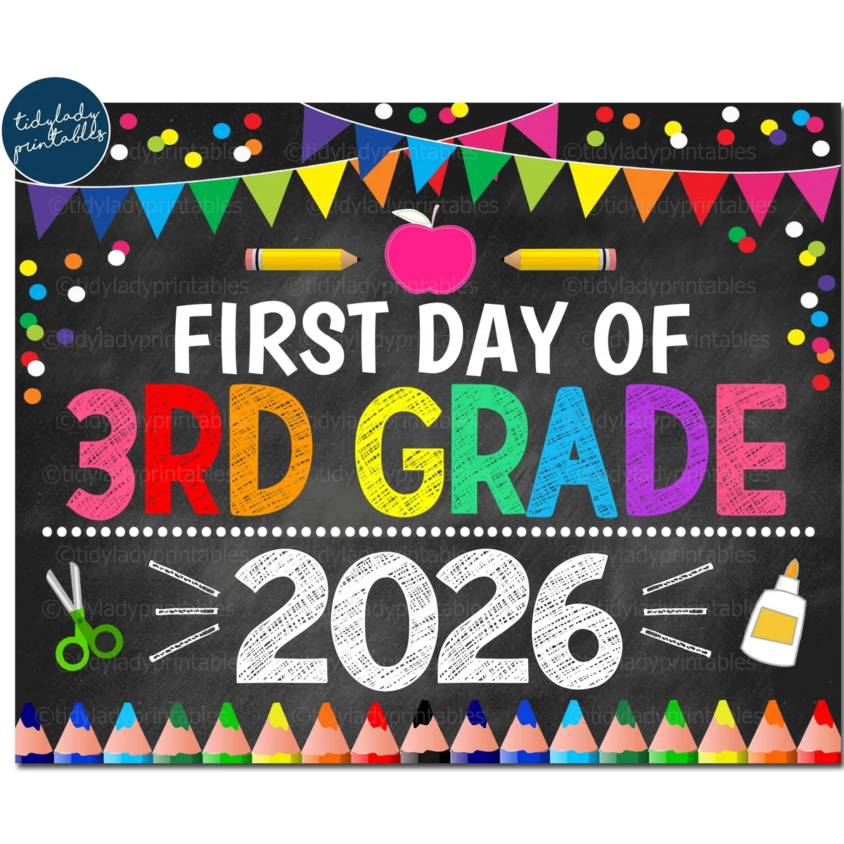first day of 3rd grade free printable