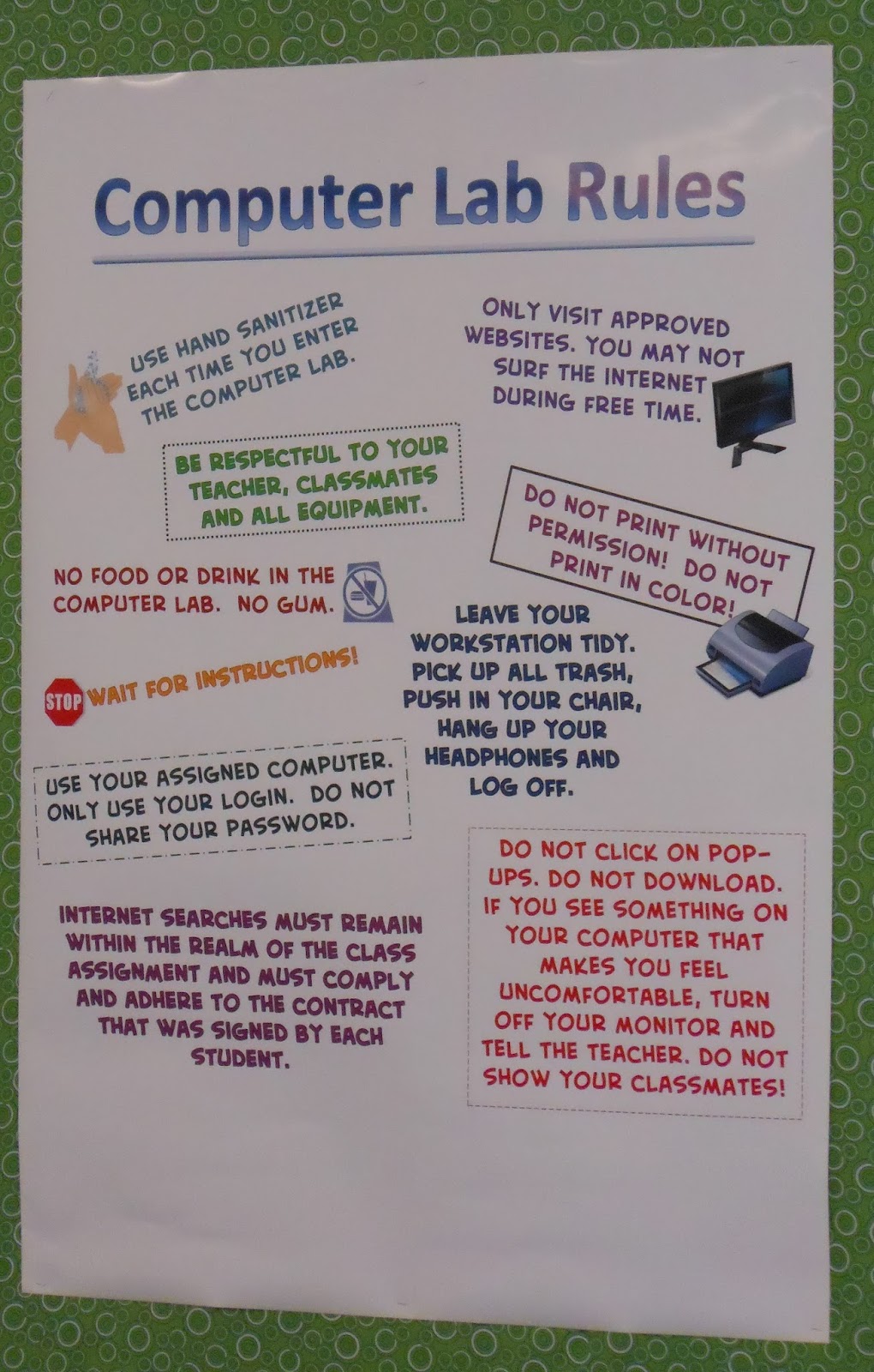 free printable computer lab posters free printable computer lab posters