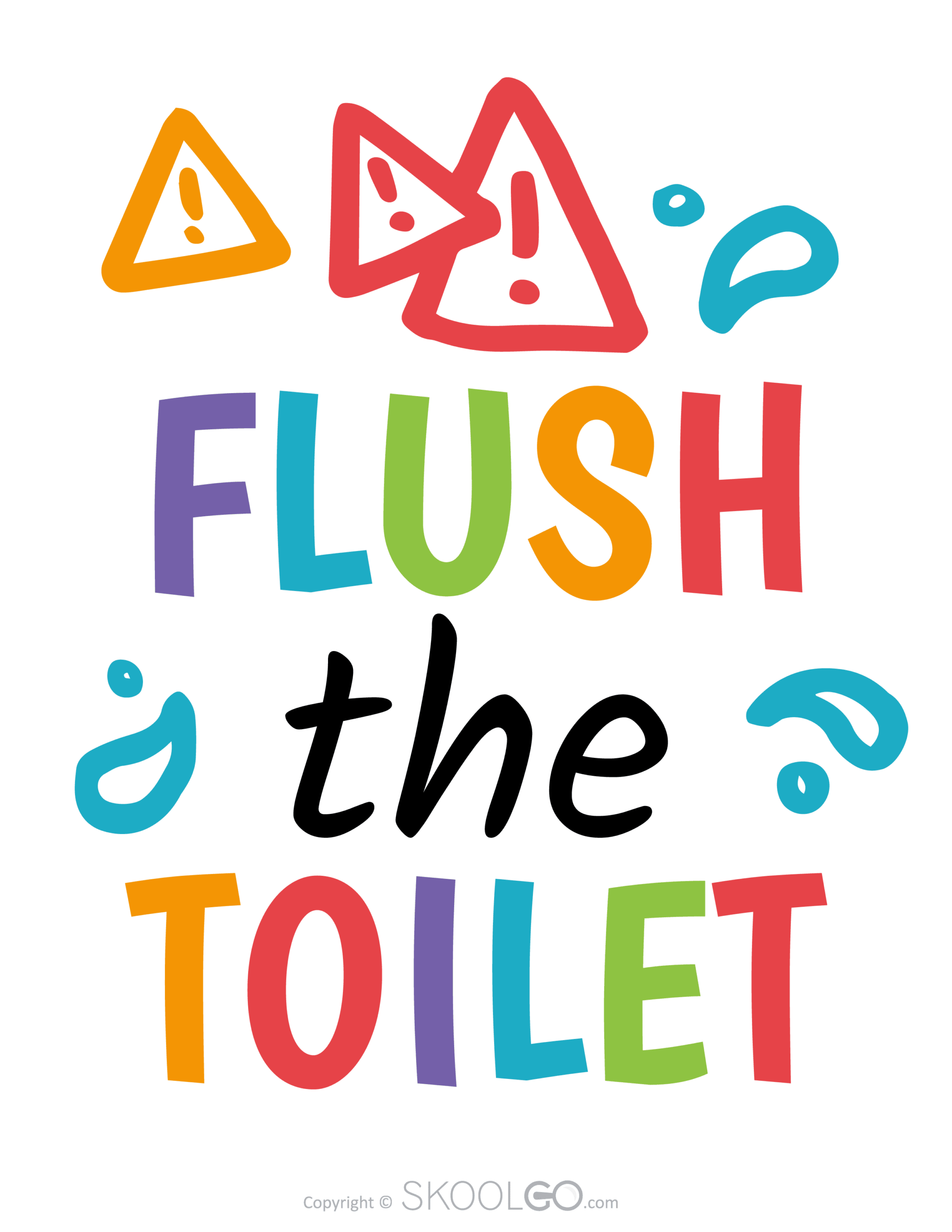 free printable flush the toilet signs