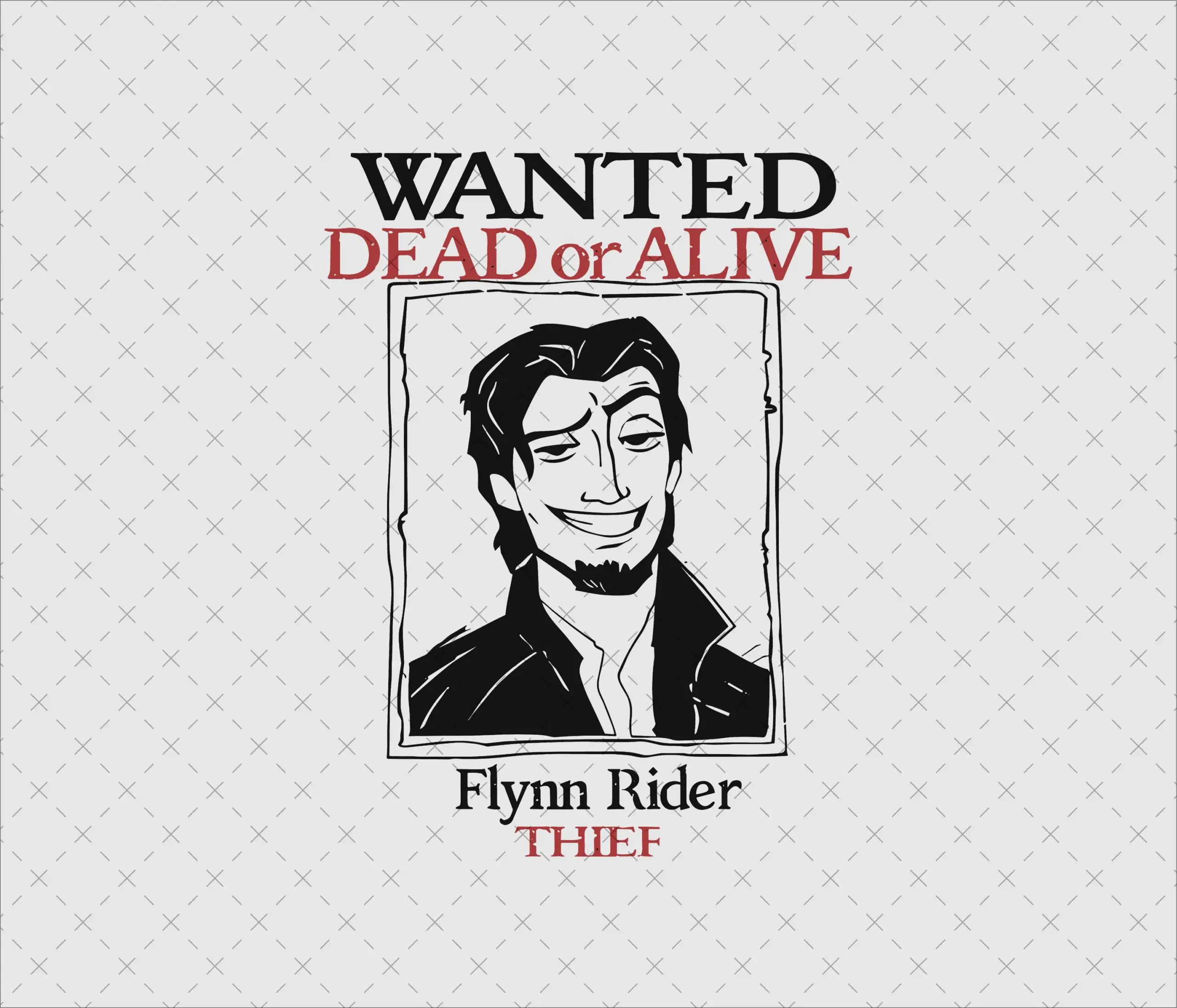 Flynn Rider Wanted Poster Cut Files