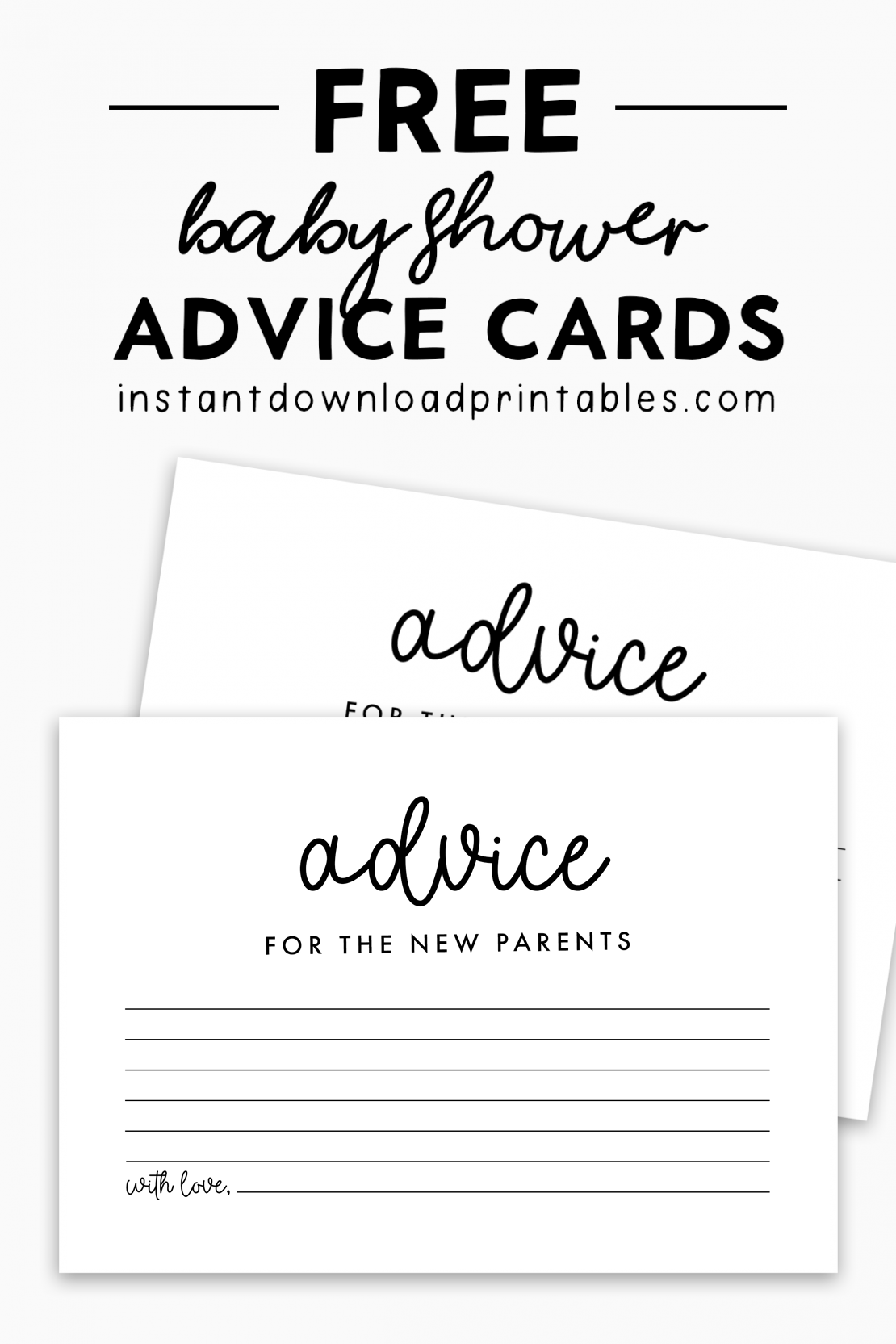 Free Baby Shower Advice For The Parents Card Printables Instant Download Free Baby Shower Advice For The Parents Card Printables Instant Download