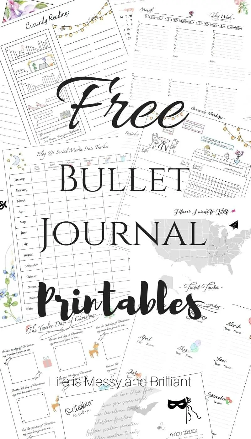 Free Bullet Journal Printables Free Bullet Journal Printables
