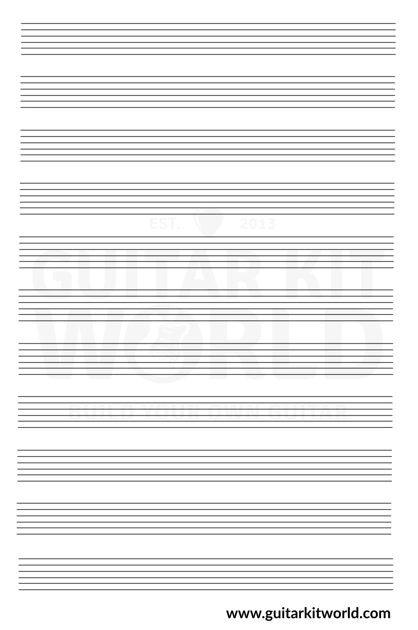 Free Guitar Tab Manuscript Sheet Template Free Guitar Tab Manuscript Sheet Template