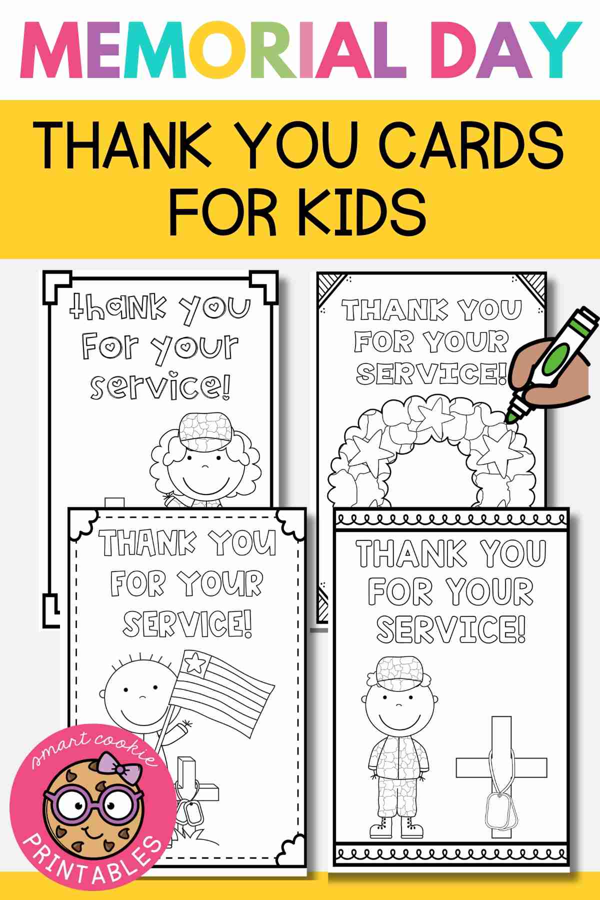 military thank you cards free printable