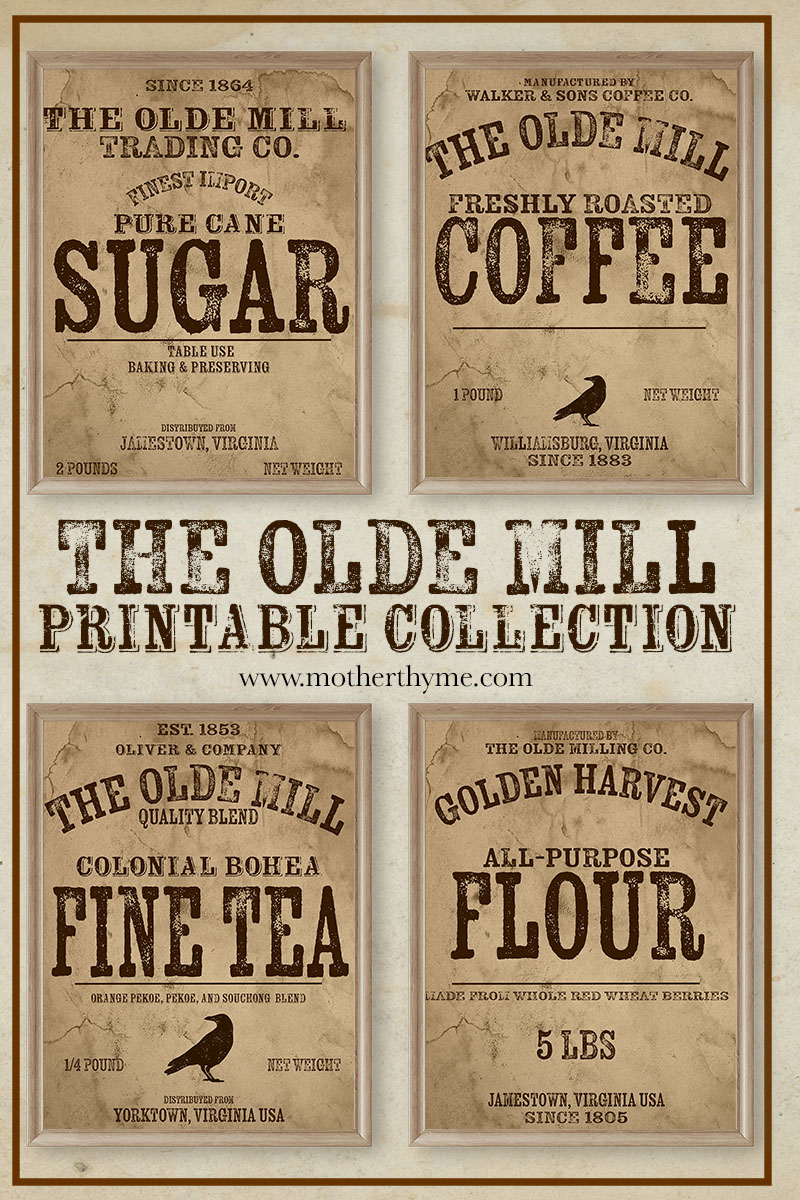 Free Primitive Pantry Labels The Olde Mill Collection Free Primitive Pantry Labels The Olde Mill Collection