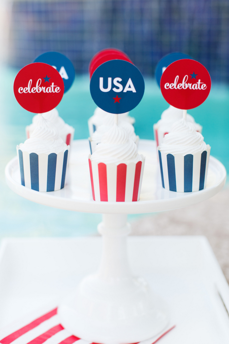 Free Printable 4th Of July Cupcake Toppers Free Printable 4th Of July Cupcake Toppers