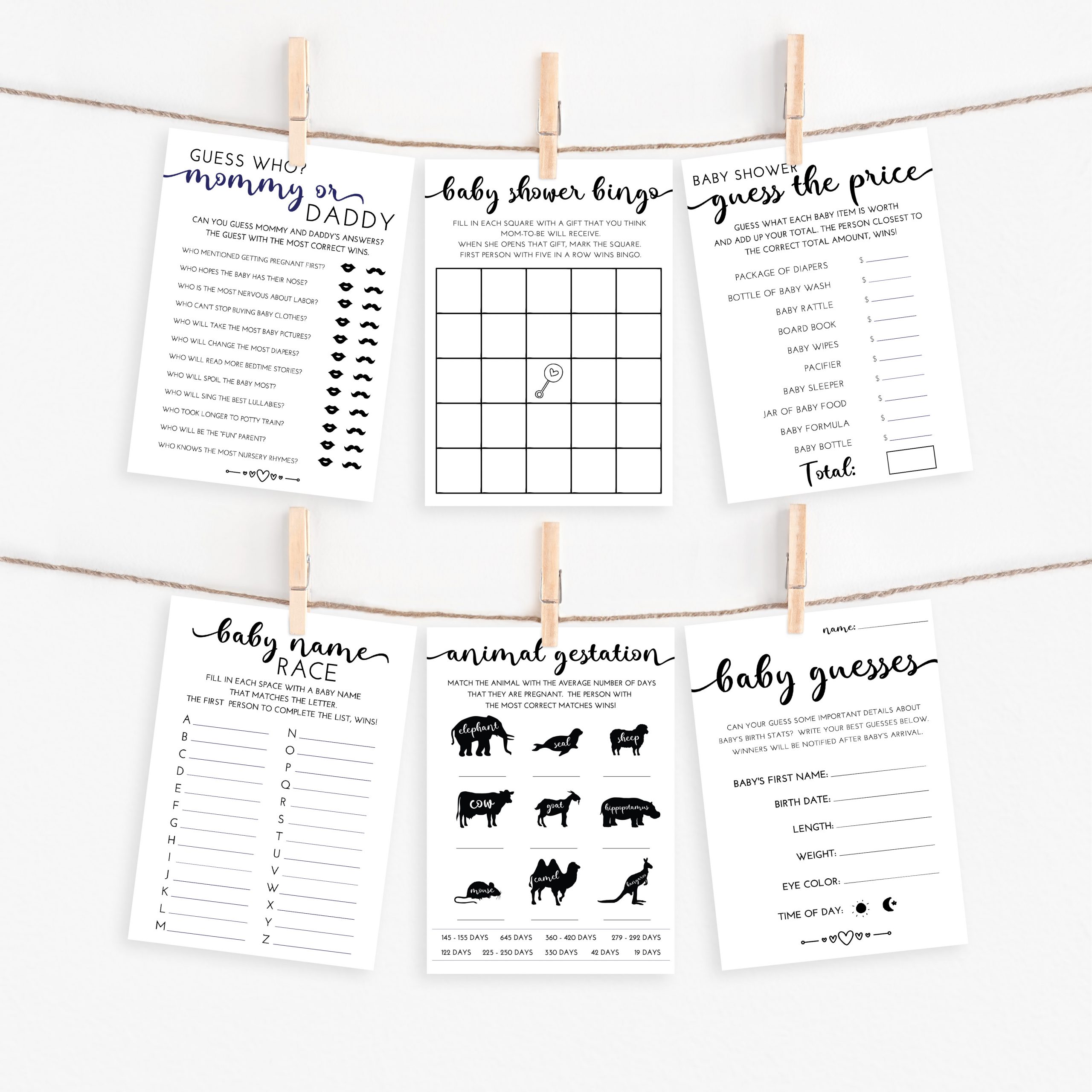 free printable baby shower games with answer key