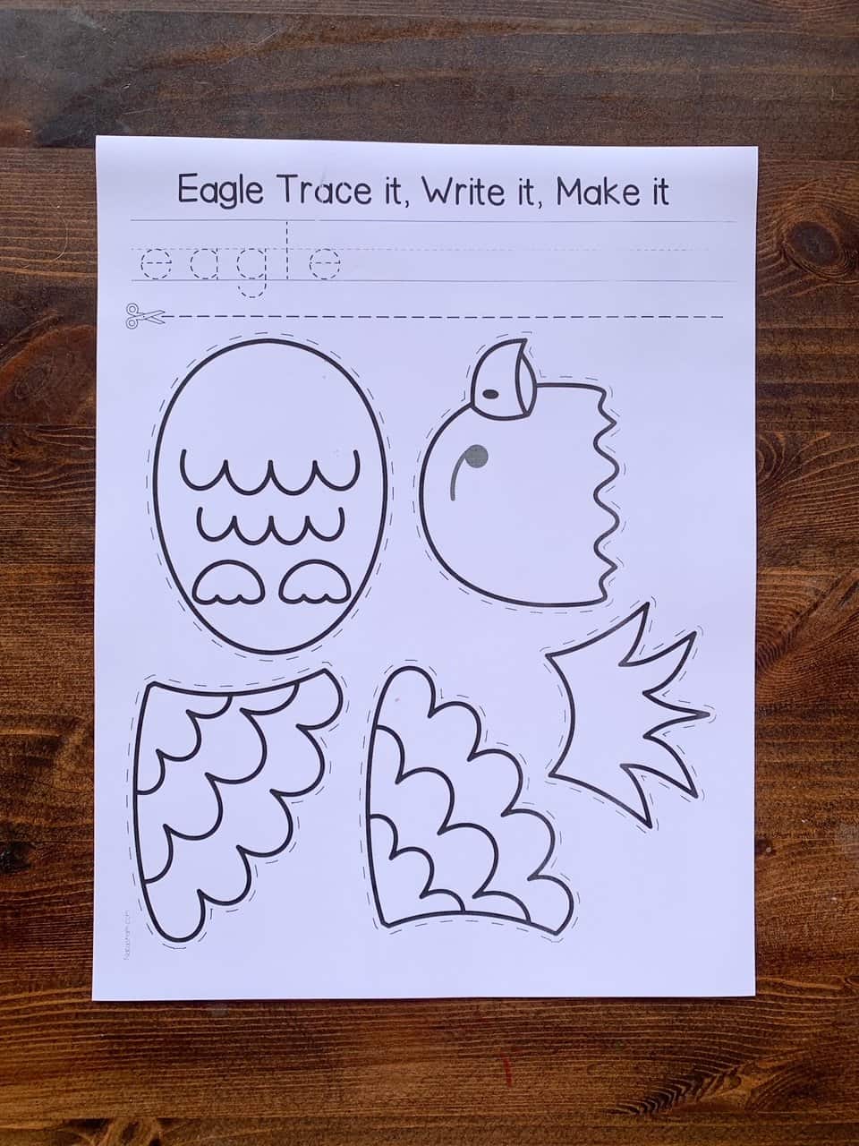 Free Printable Bald Eagle Craft Free Printable Bald Eagle Craft