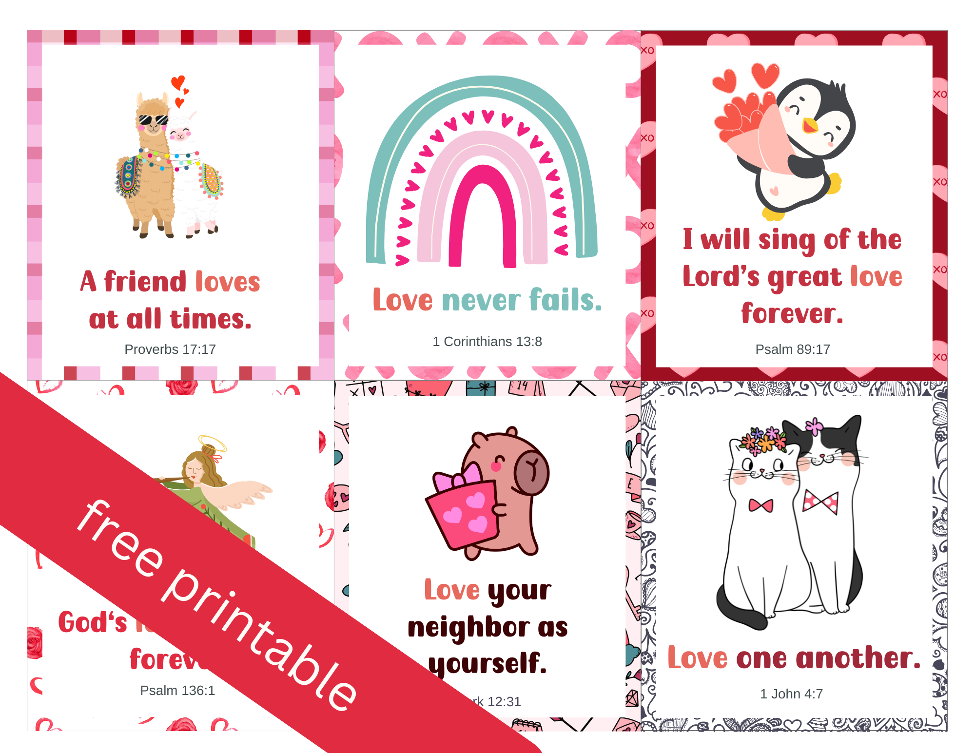 Free Printable Bible Verse Valentines Free Printable Bible Verse Valentines