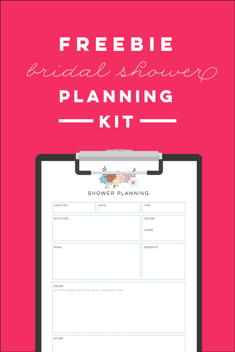 Free Printable Bridal Shower Planning Kit