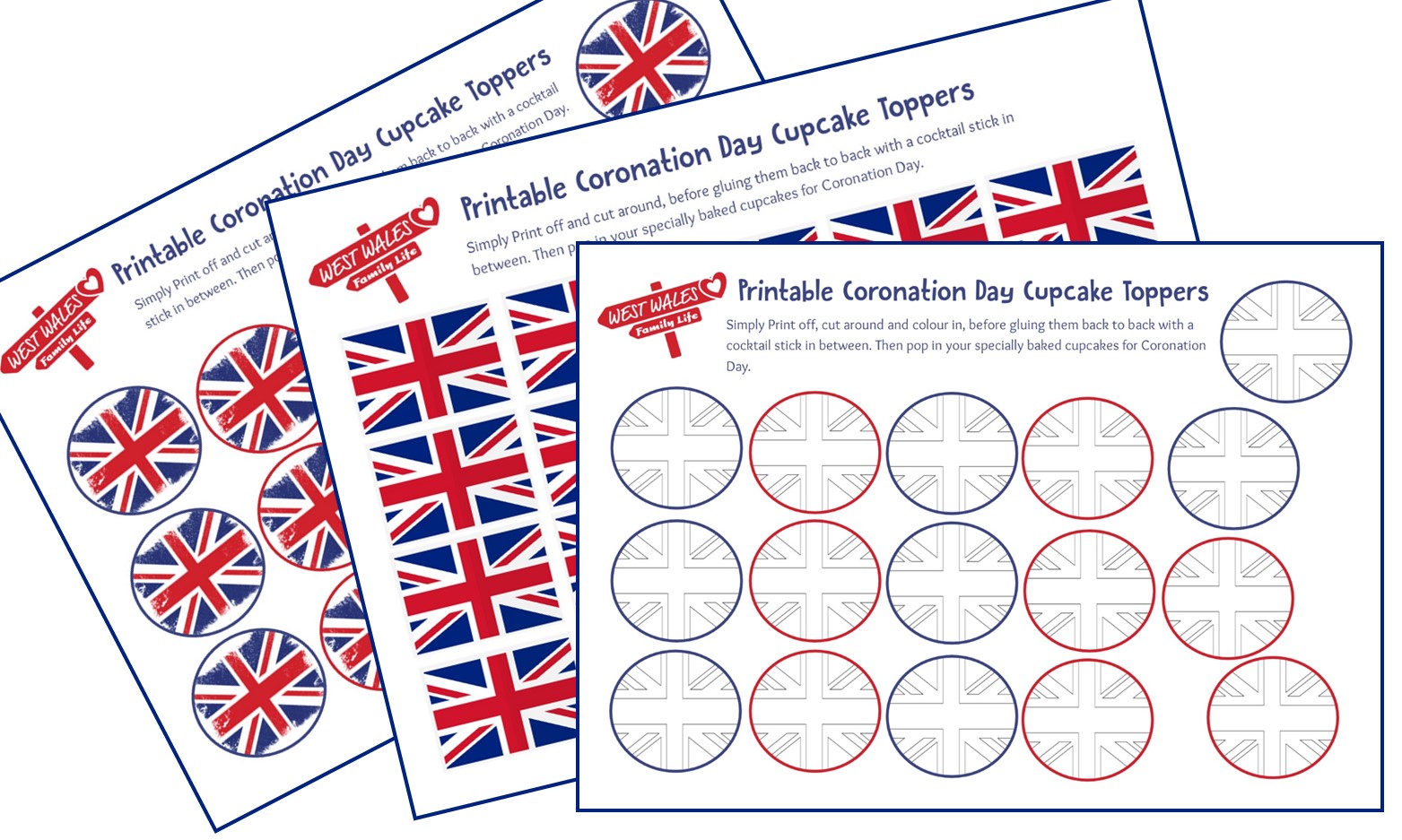 cupcake flags free printable