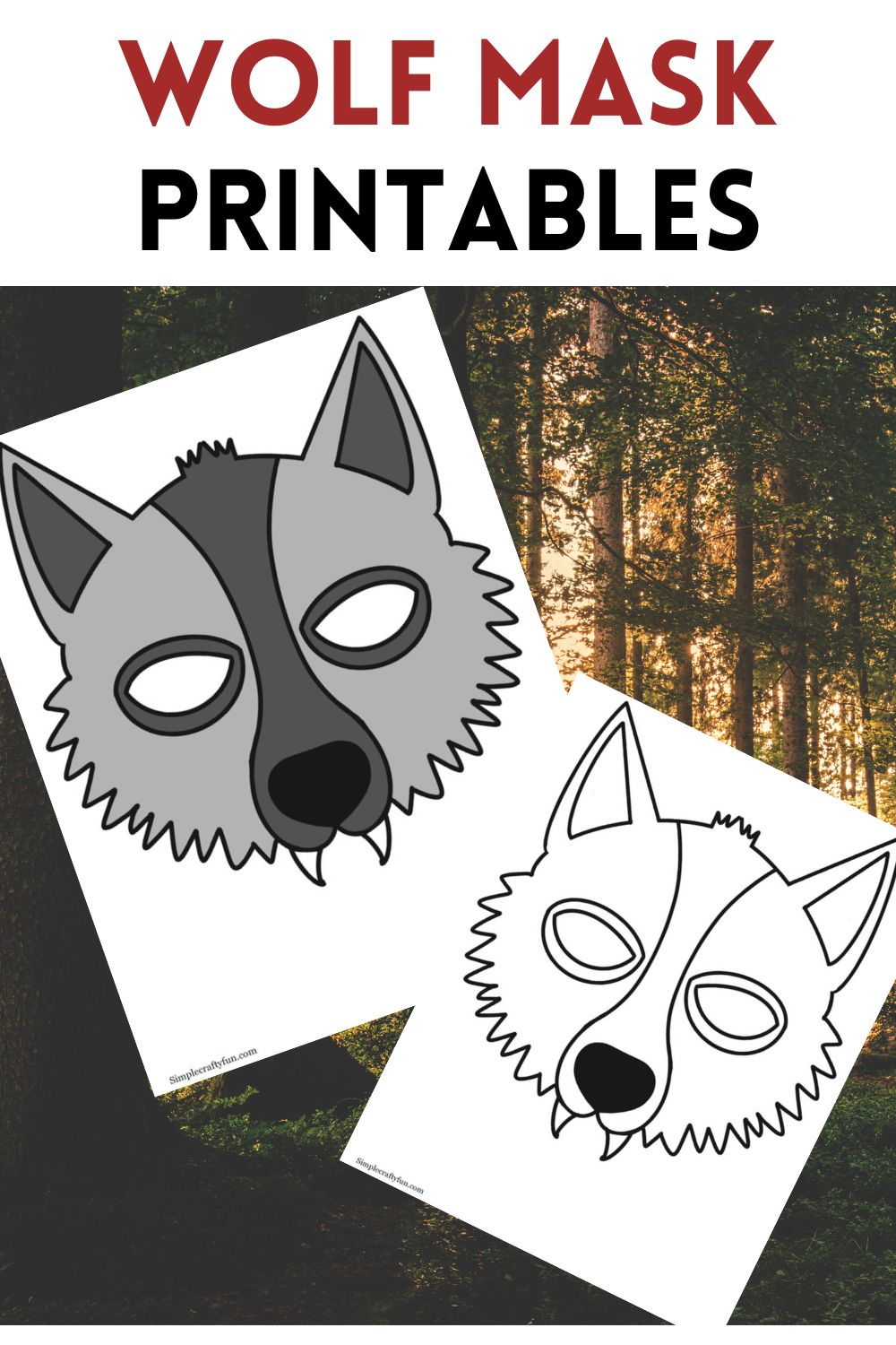 Free Printable Craft Wolf Mask Template For Kids Free Printable Craft Wolf Mask Template For Kids