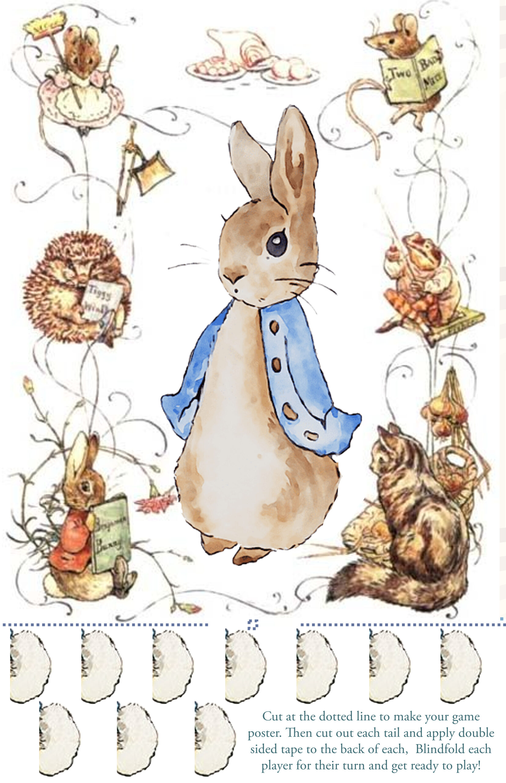 Free Printable Pin The Tail On Peter The Rabbit Game Free Printable Pin The Tail On Peter The Rabbit Game