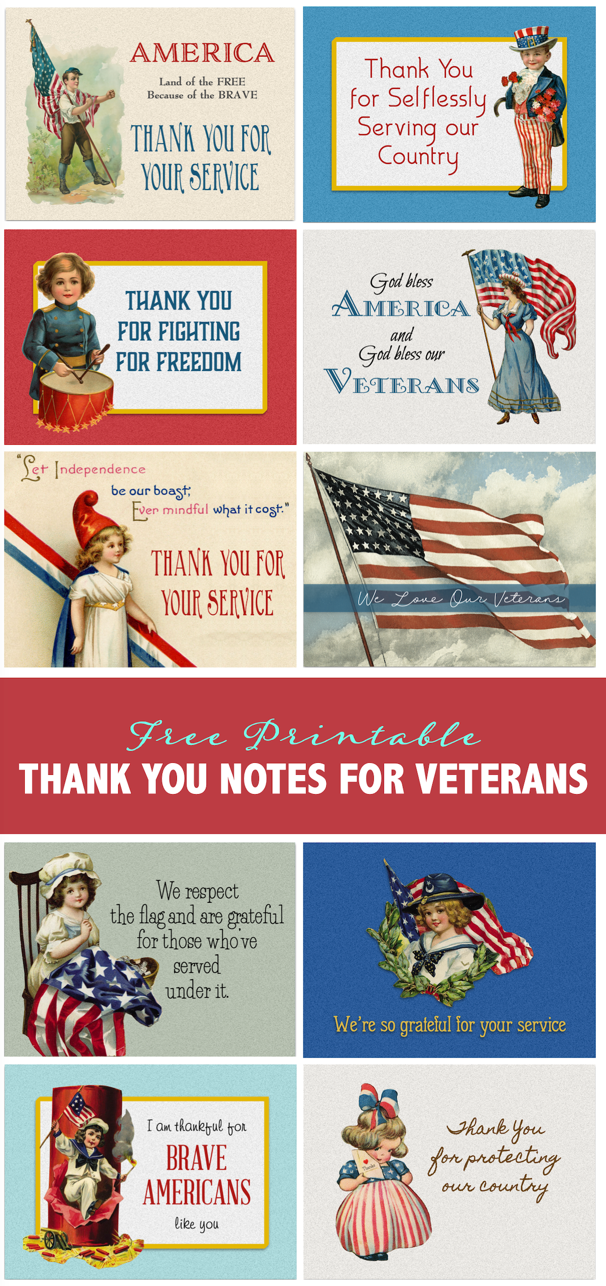 Free Printable Thank You Notes For Veterans