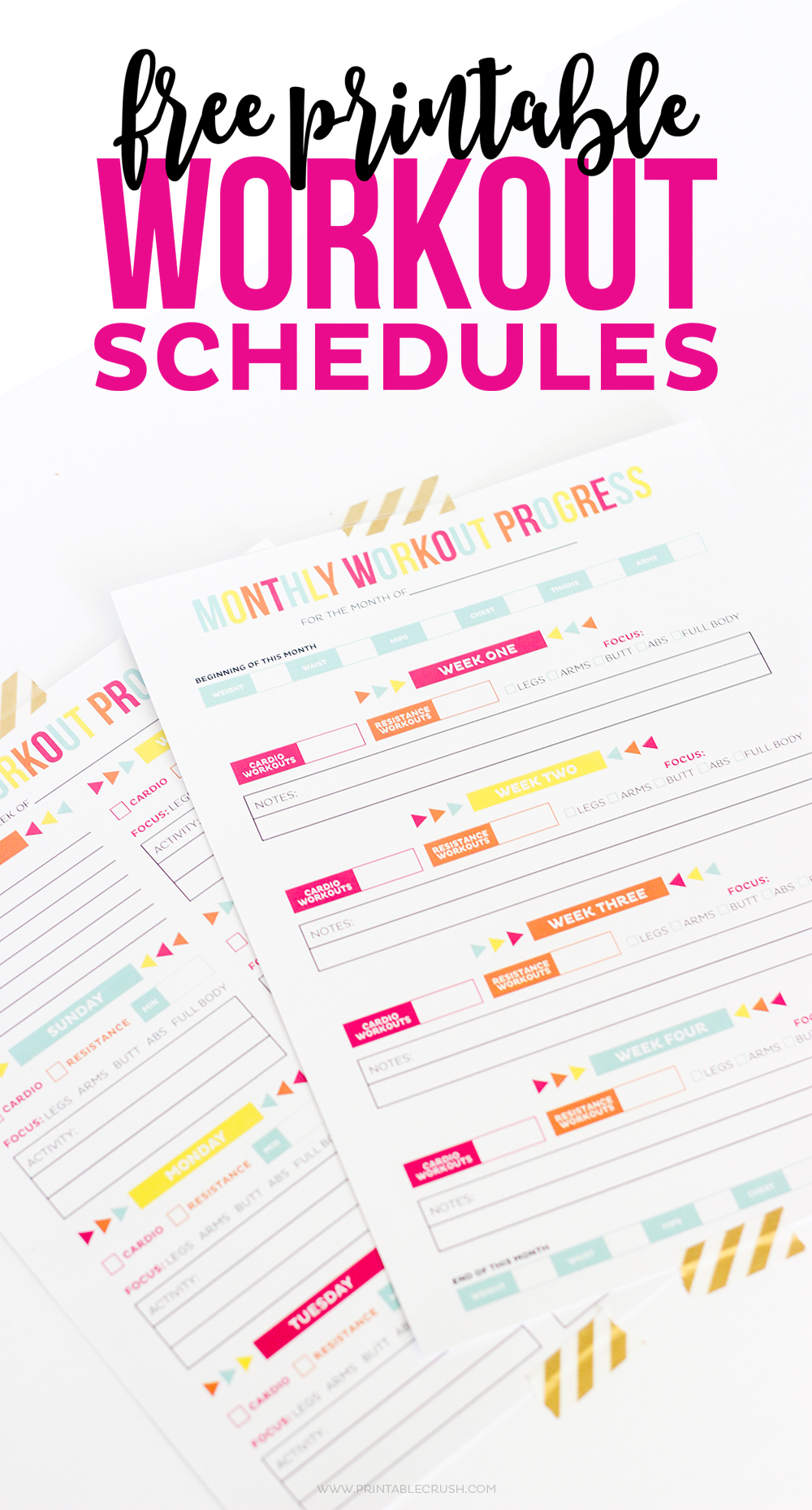 Free Printable Workout Schedule Free Printable Workout Schedule